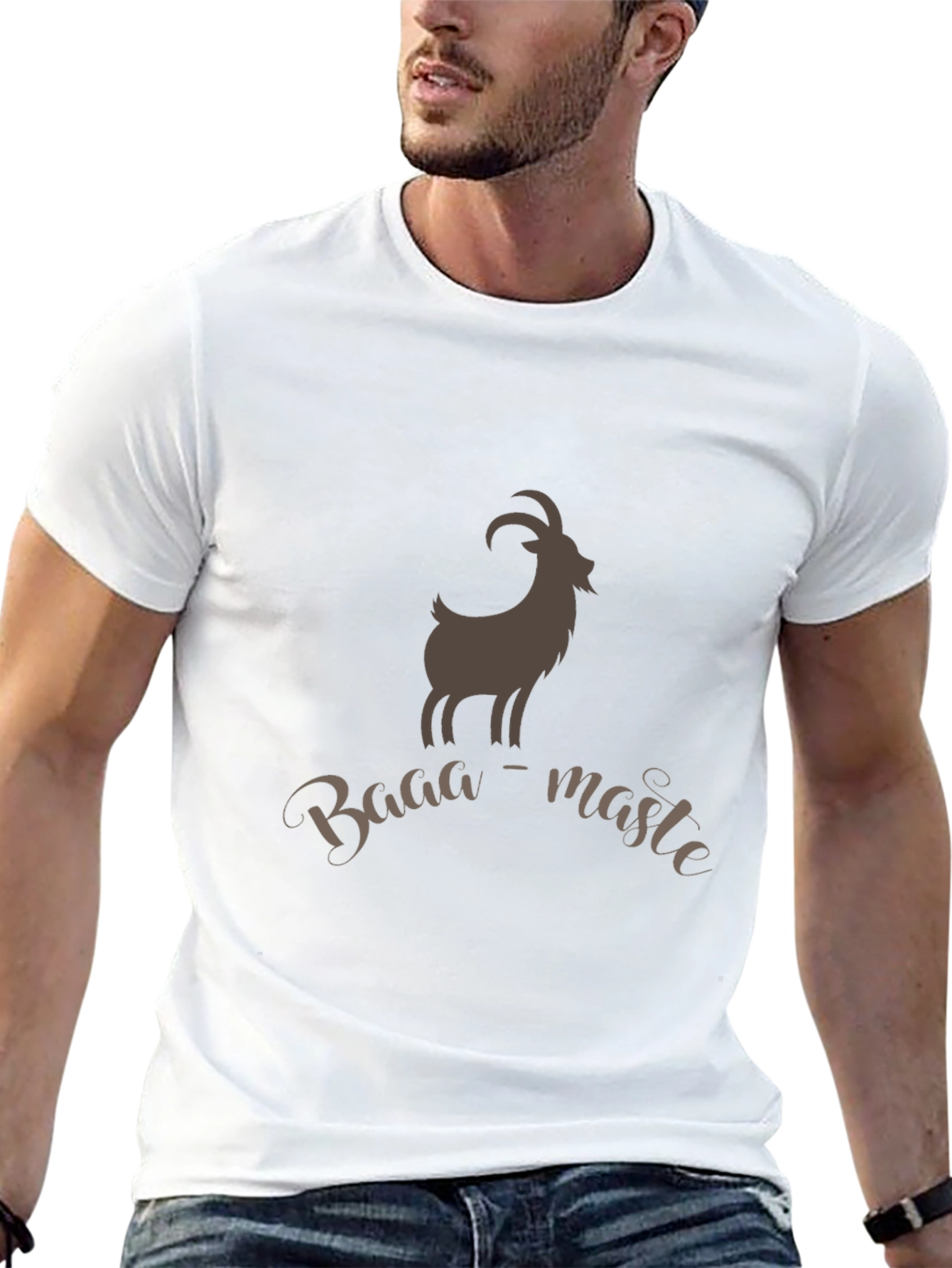 Baaa-maste Goat Tee - Soft Black Cotton T-Shirt