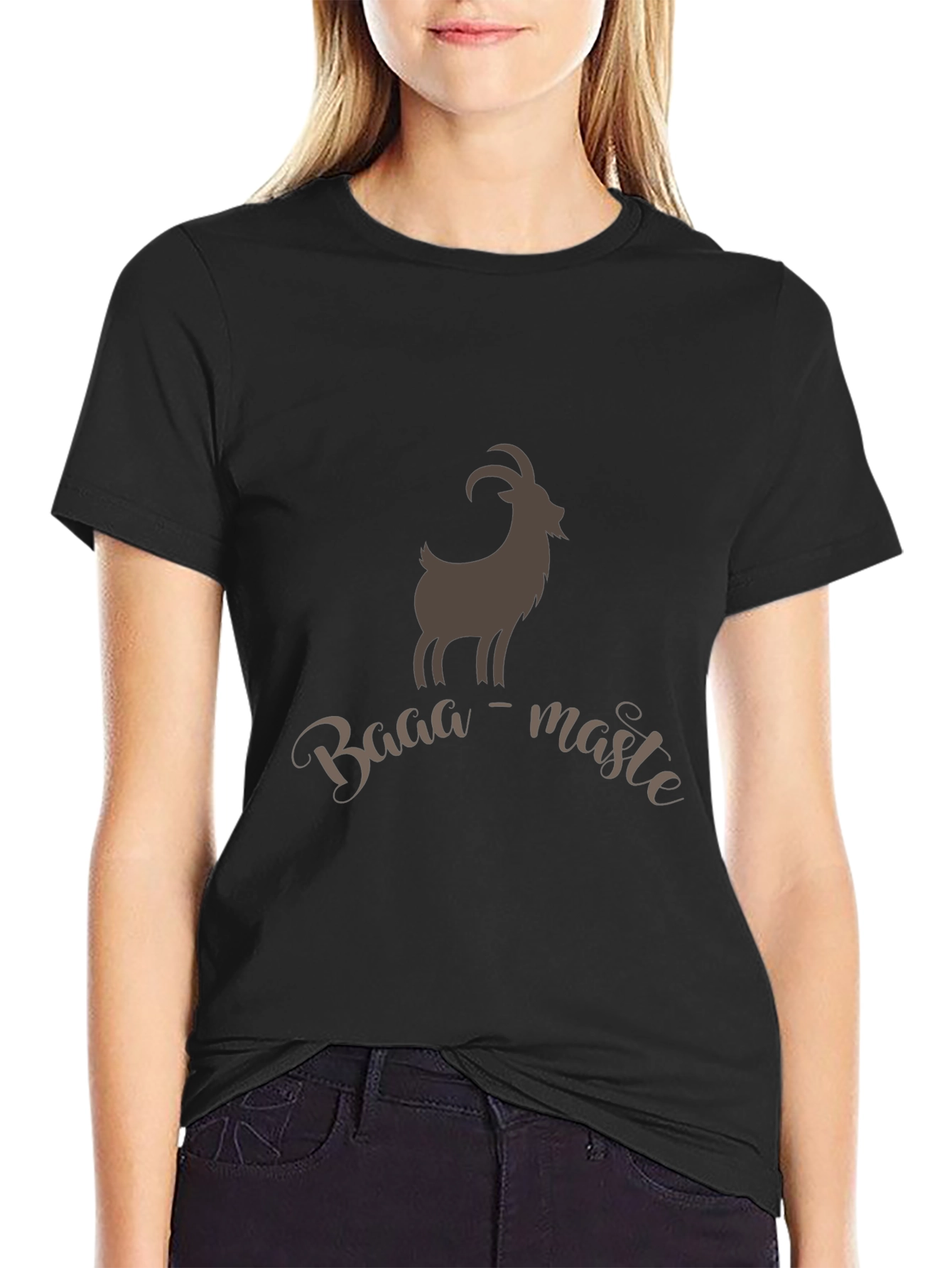 Baaa-maste Goat Tee - Soft Black Cotton T-Shirt