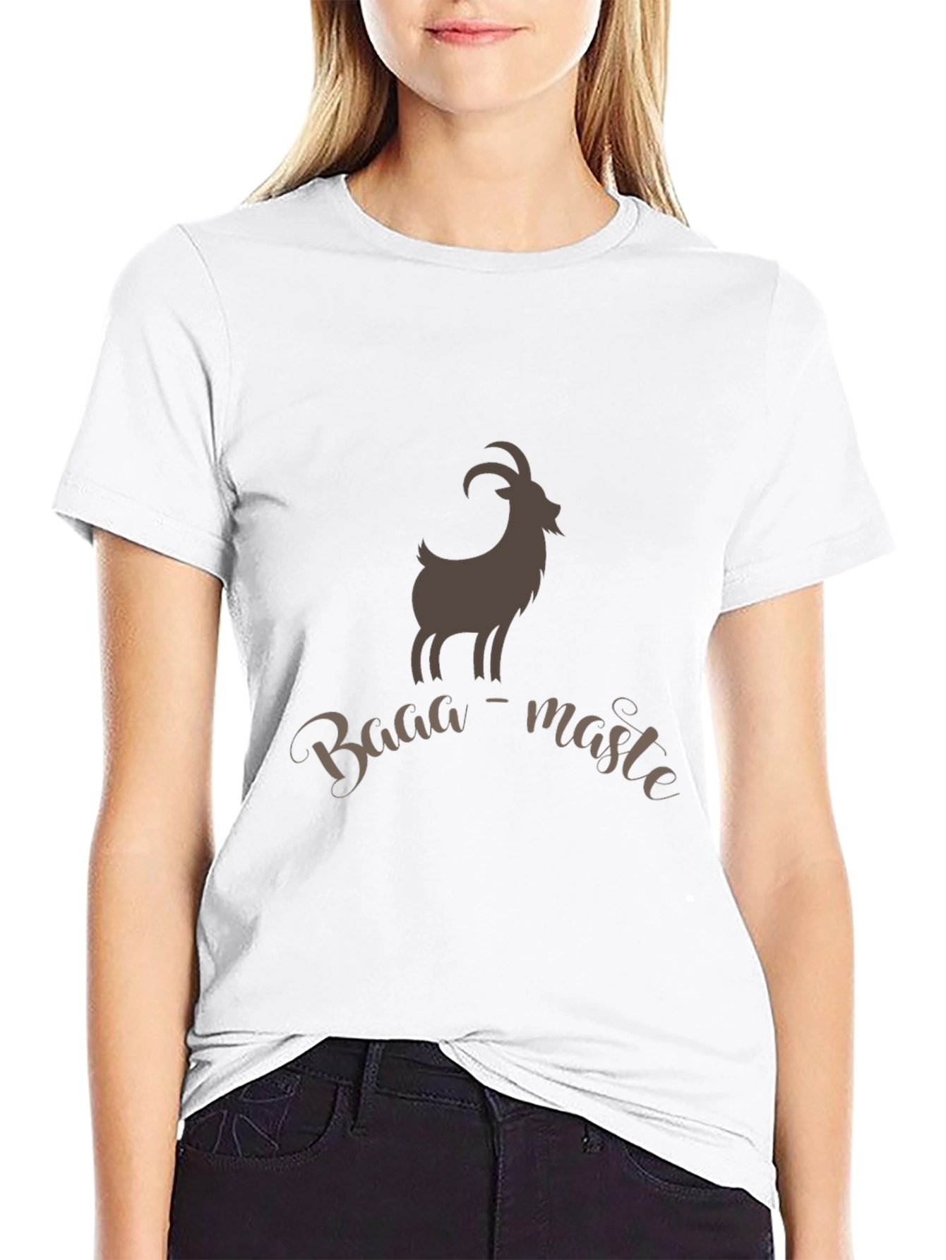 Baaa-maste Goat Tee - Soft Black Cotton T-Shirt