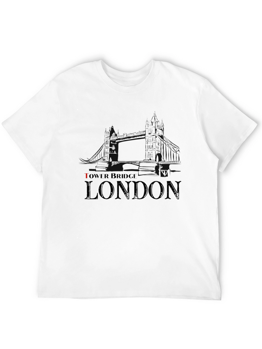 Tower Bridge London Graphic Tee - Classic Black T-Shirt