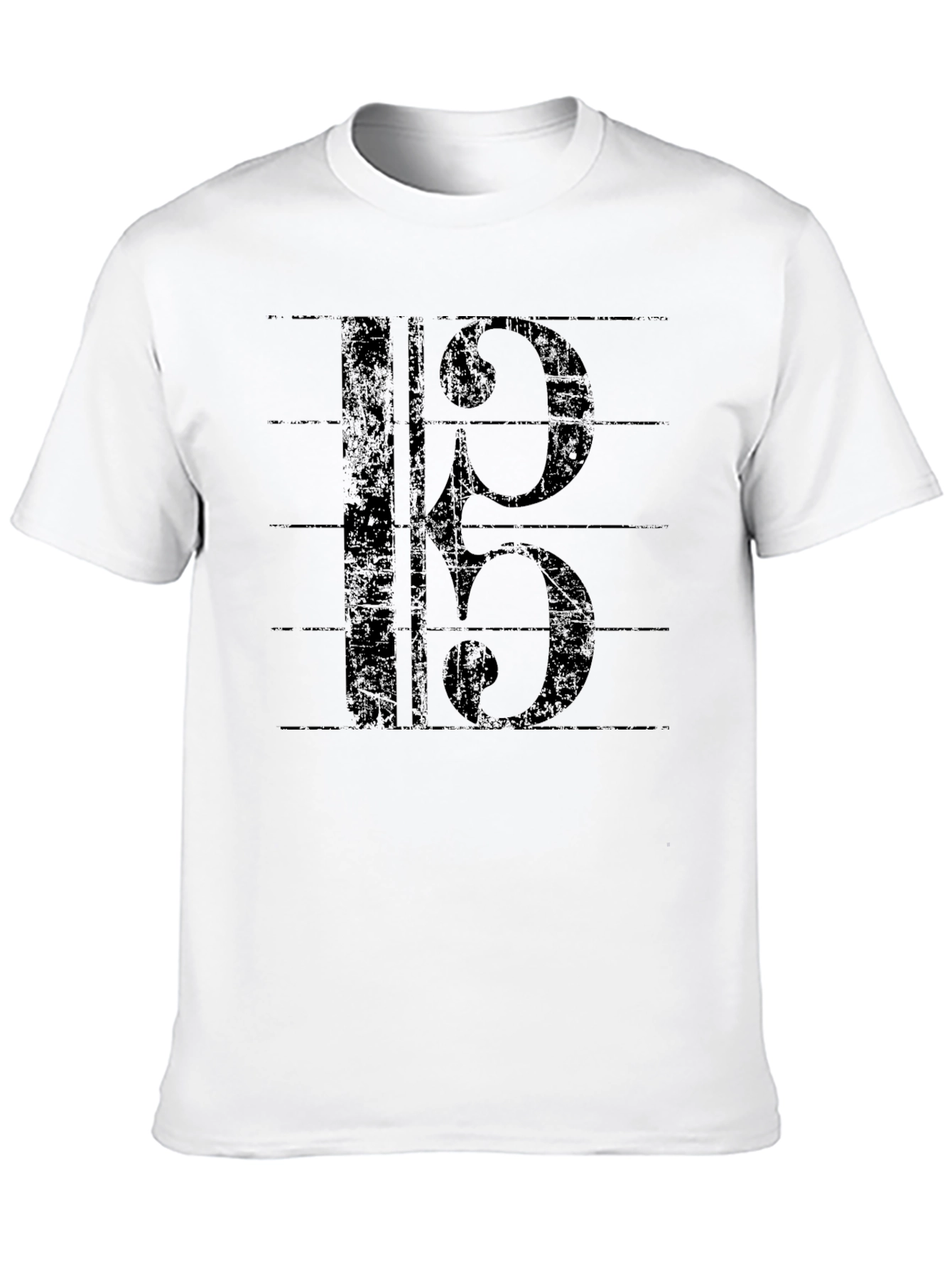 Bass Clef Music T-Shirt - Black Graphic Tee