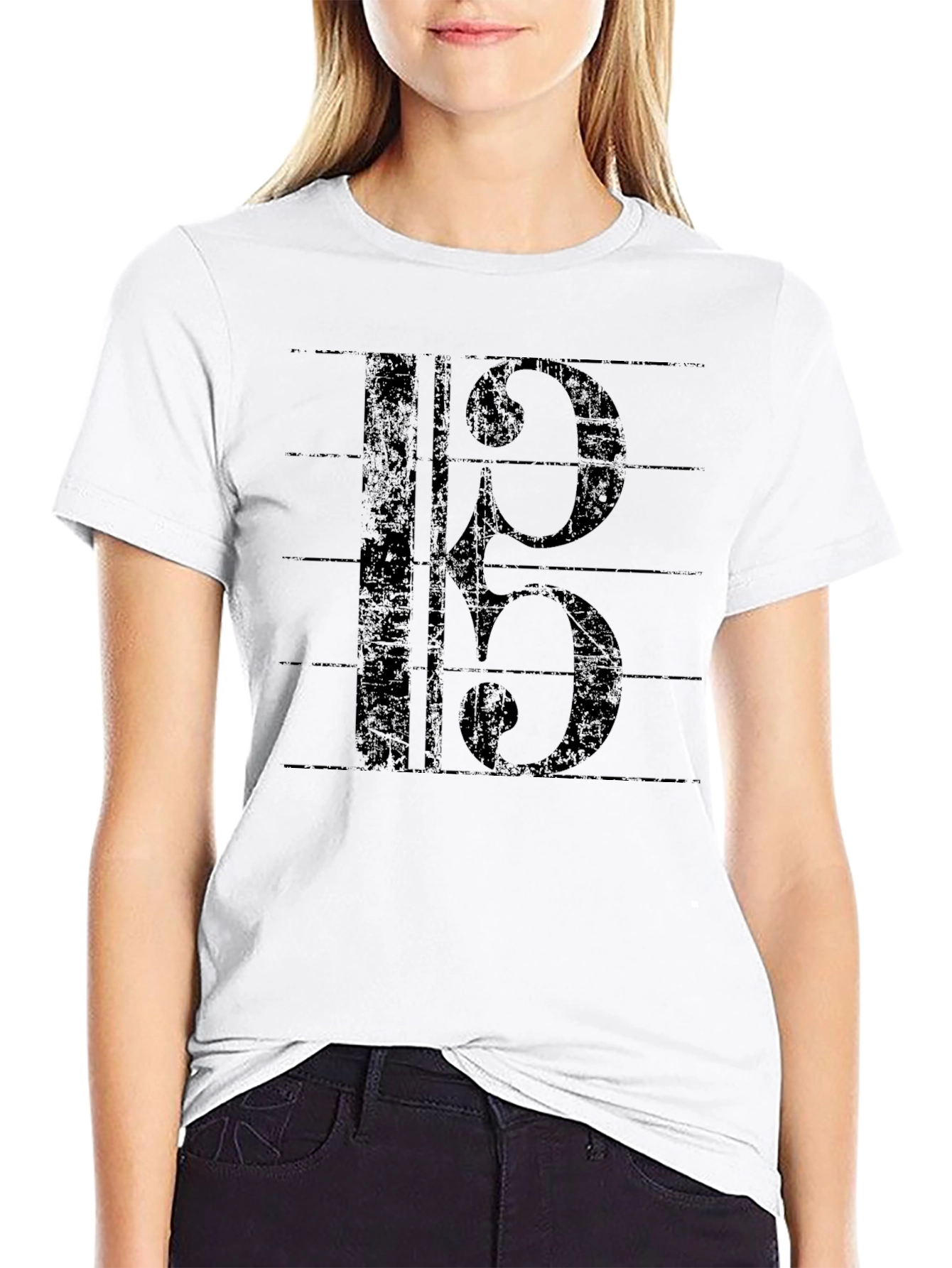 Bass Clef Music T-Shirt - Black Graphic Tee