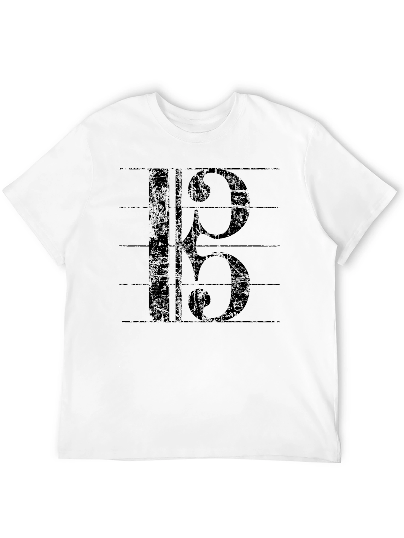 Bass Clef Music T-Shirt - Black Graphic Tee