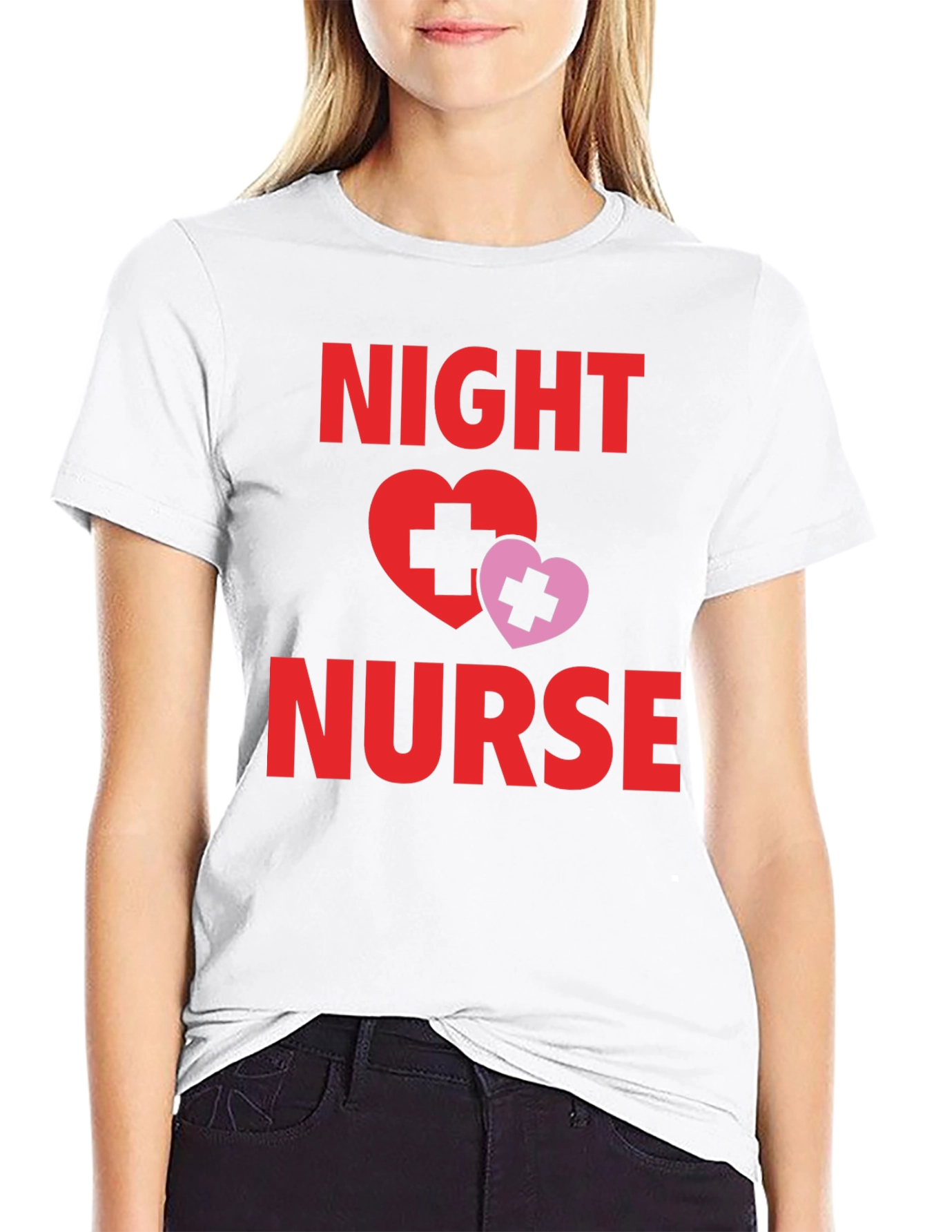 Night Nurse T-Shirt - Heart Design