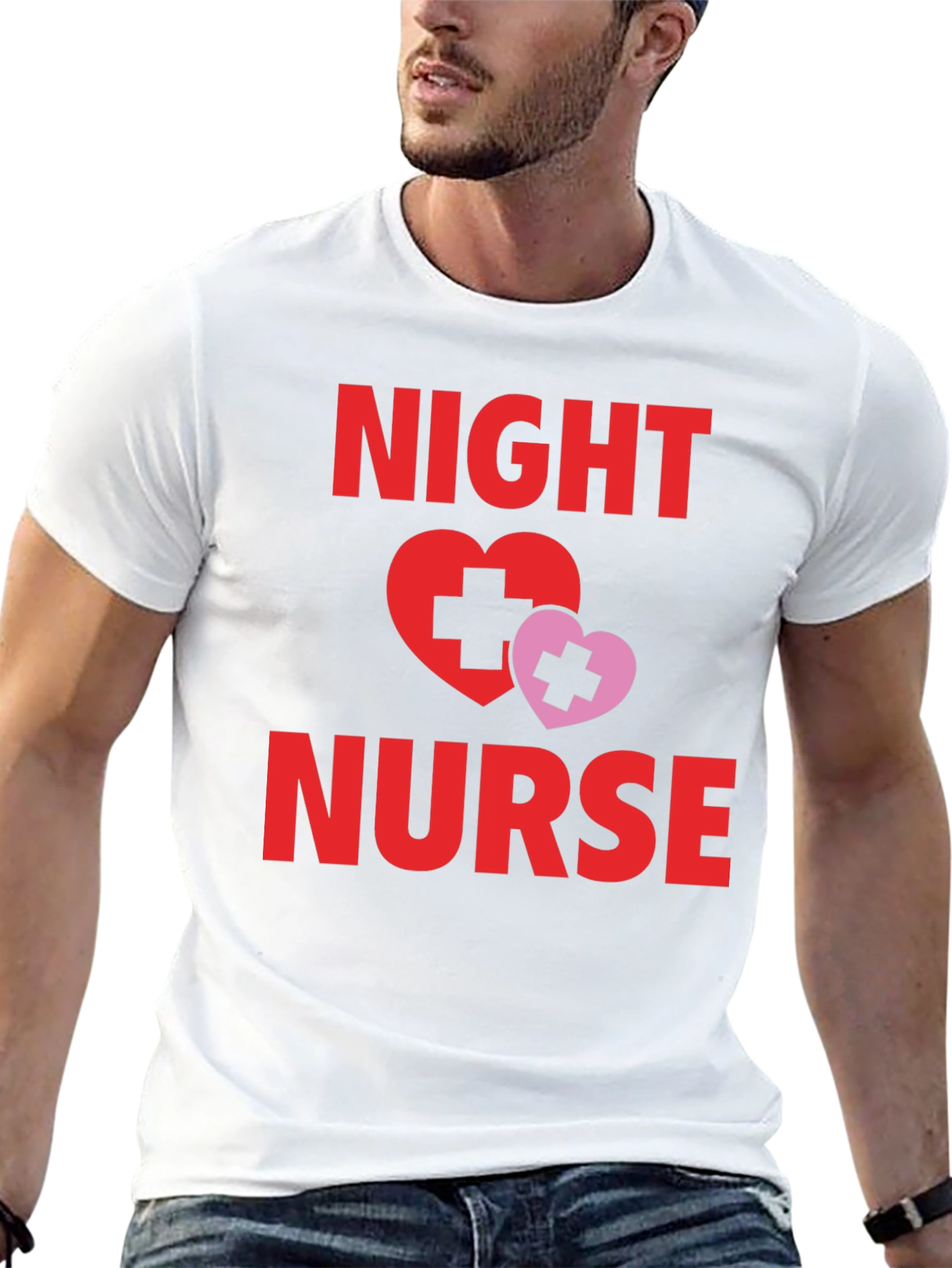 Night Nurse T-Shirt - Heart Design