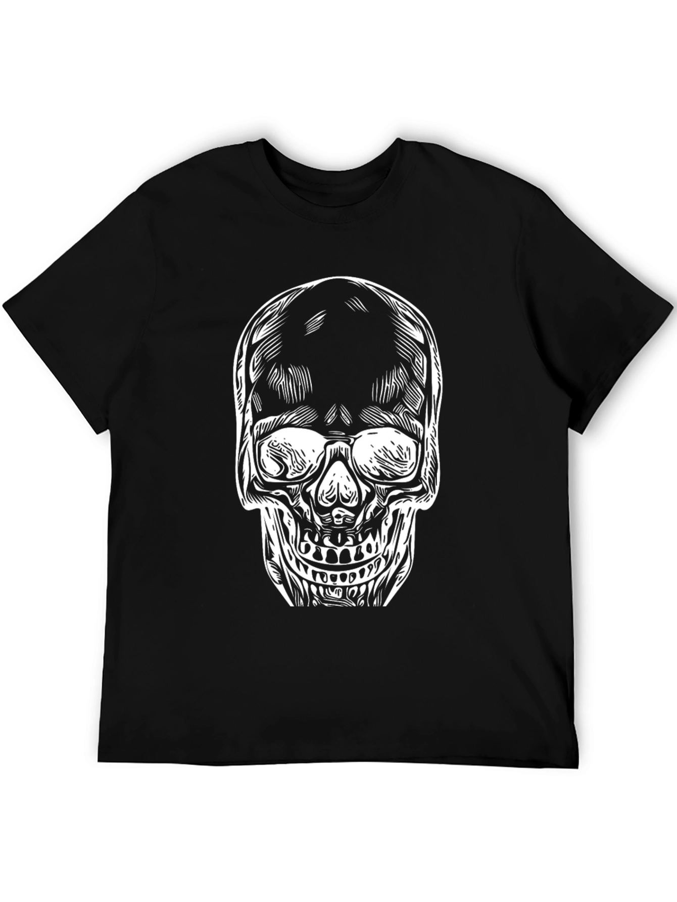 Skull Graphic Black T-Shirt - Edgy Style