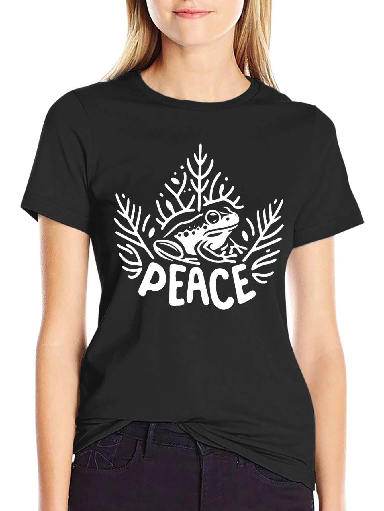 Peace Frog Graphic T-Shirt - Black