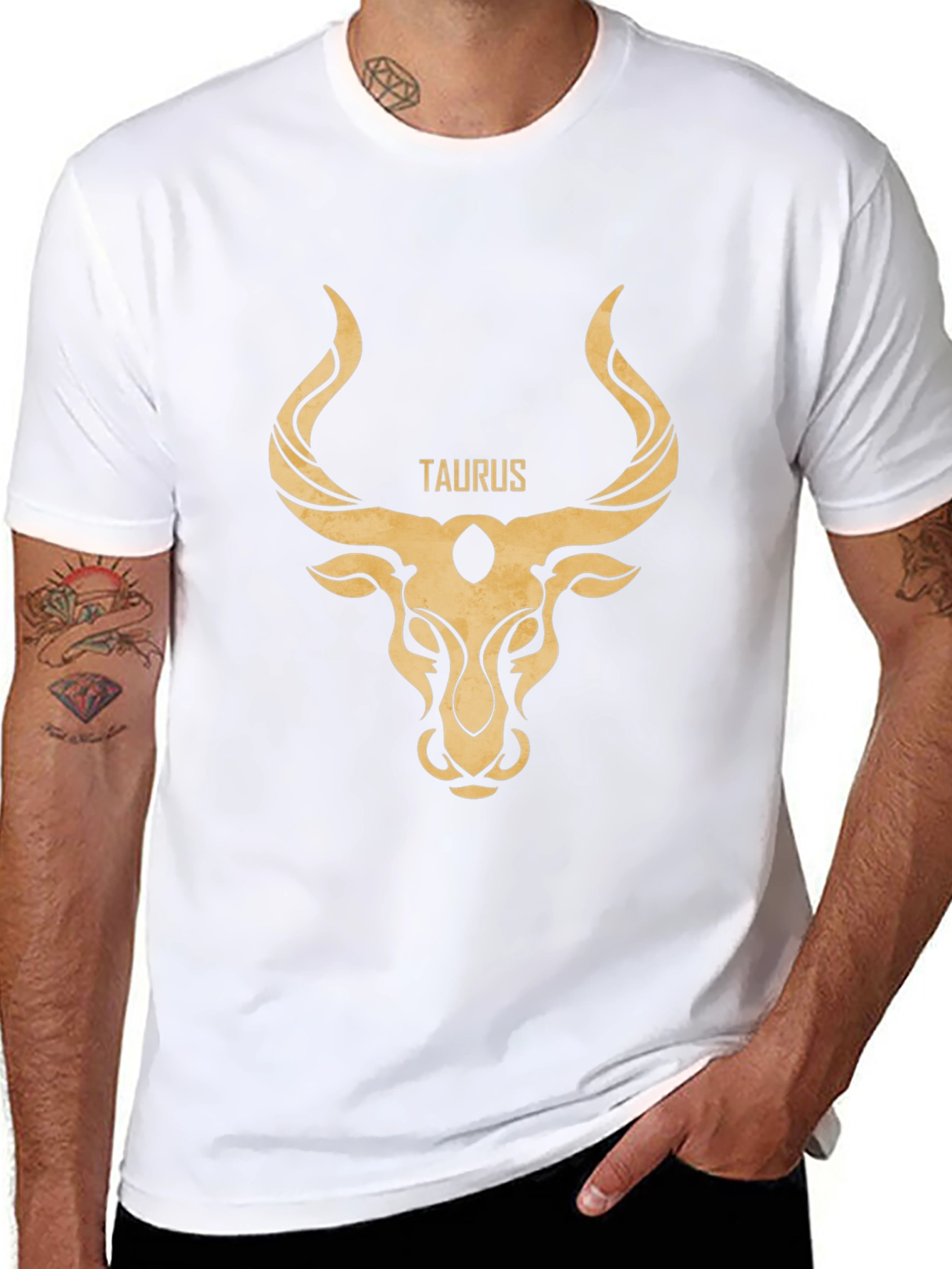 Taurus Zodiac Graphic Tee - Black Cotton Comfort