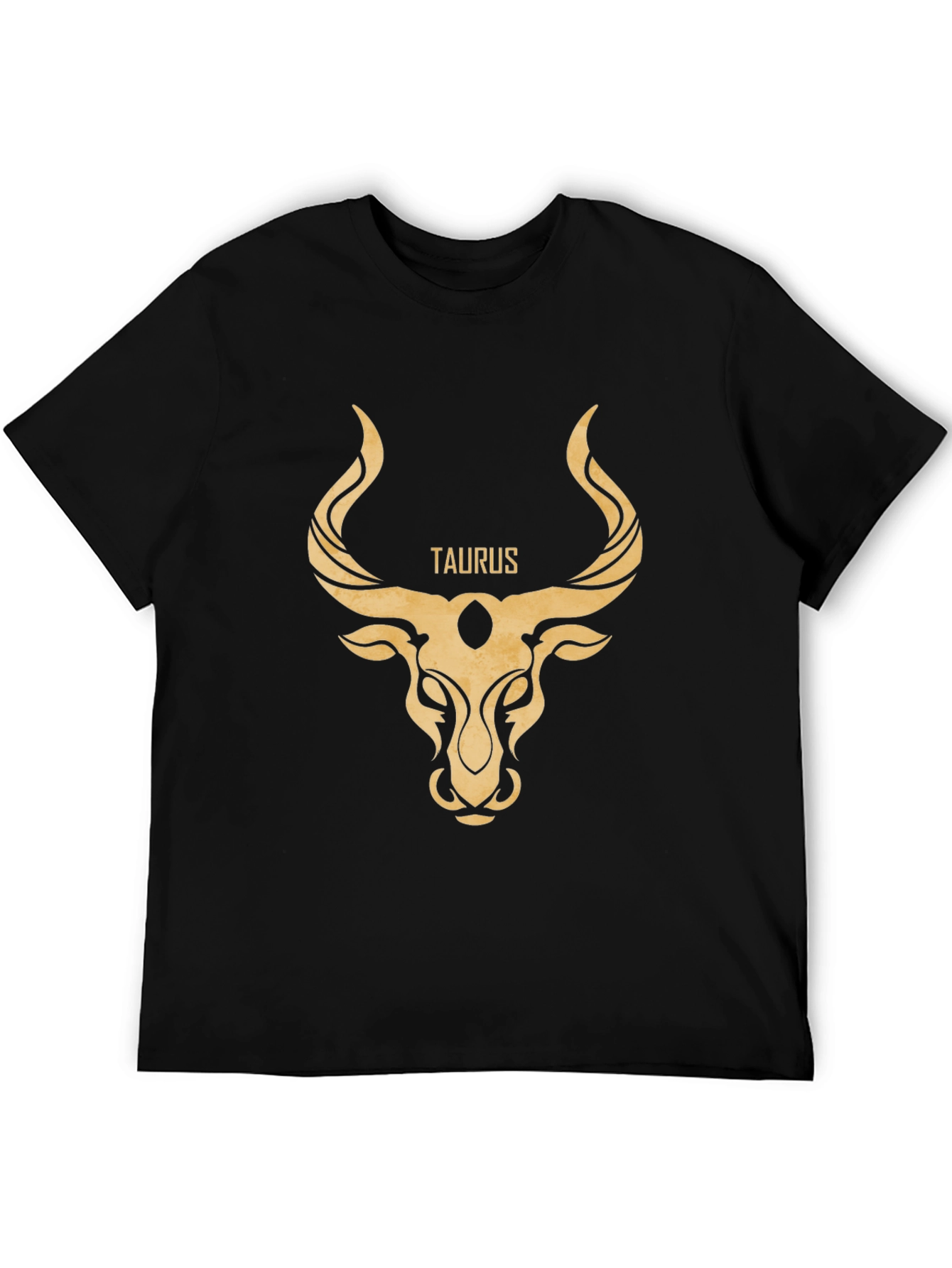 Taurus Zodiac Graphic Tee - Black Cotton Comfort
