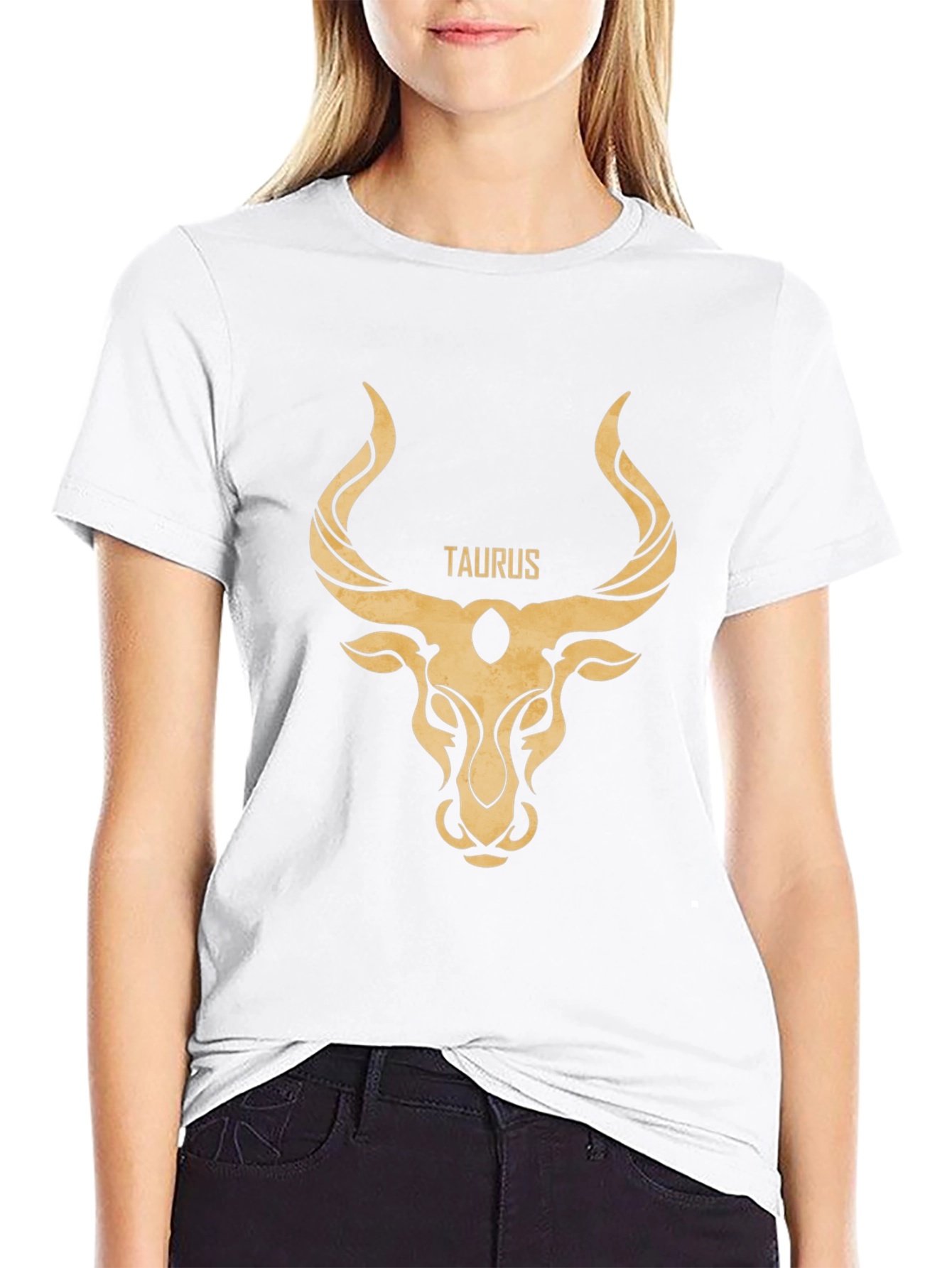 Taurus Zodiac Graphic Tee - Black Cotton Comfort