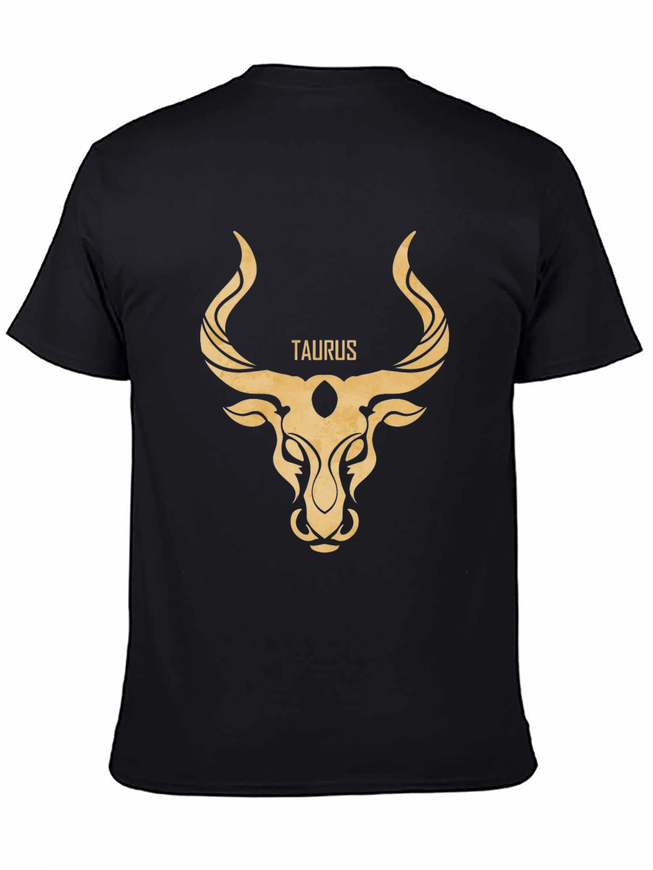 Taurus Zodiac Graphic Tee - Black Cotton Comfort
