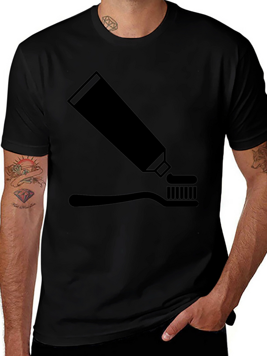Toothpaste & Brush Graphic Tee - Black