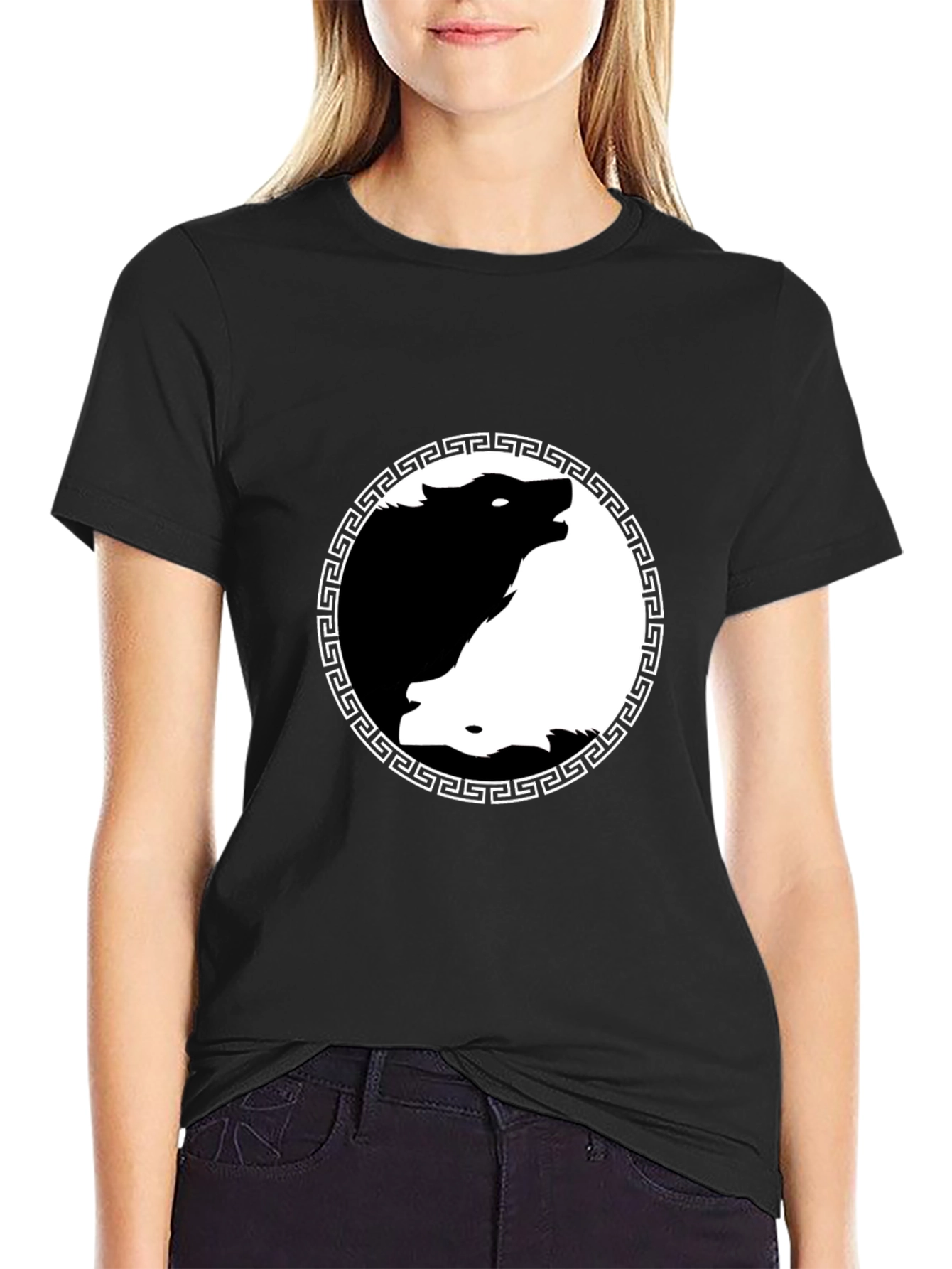Yin Yang Wolf Graphic Tee