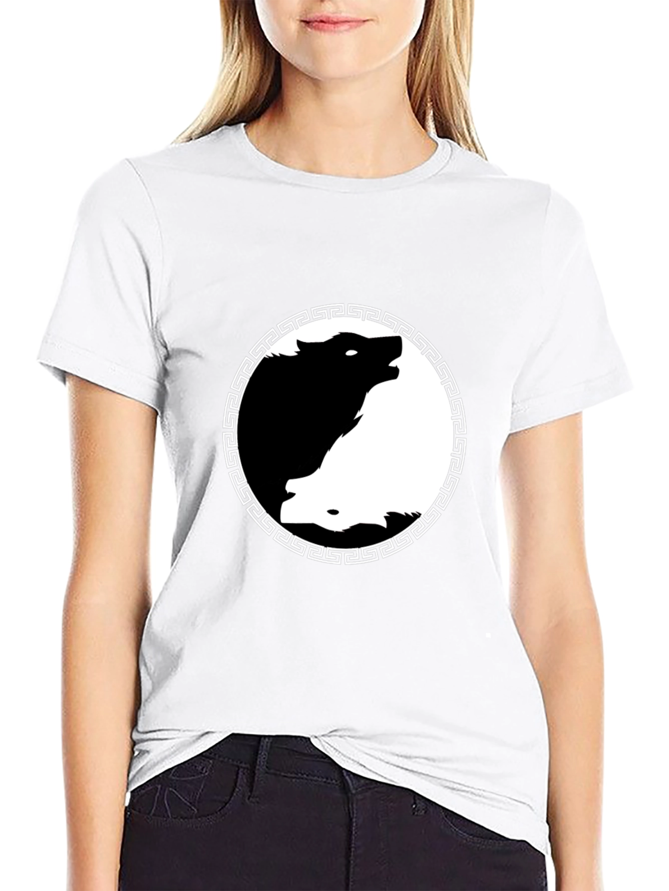 Yin Yang Wolf Graphic Tee