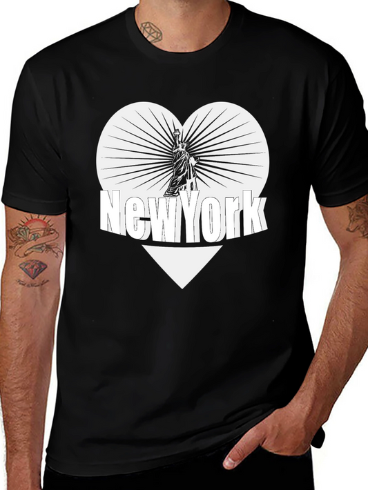 New York Statue of Liberty Heart Graphic Tee