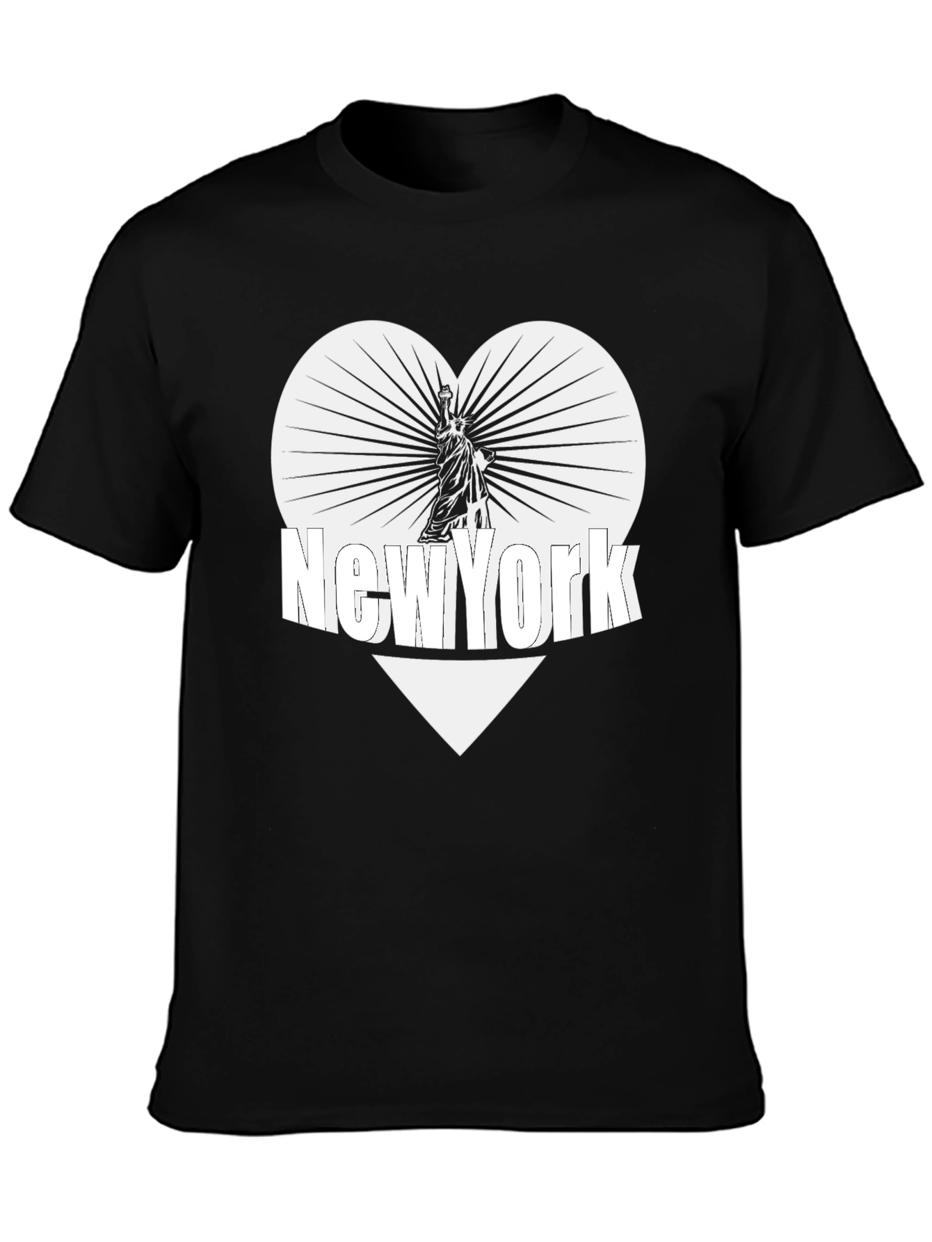 New York Statue of Liberty Heart Graphic Tee