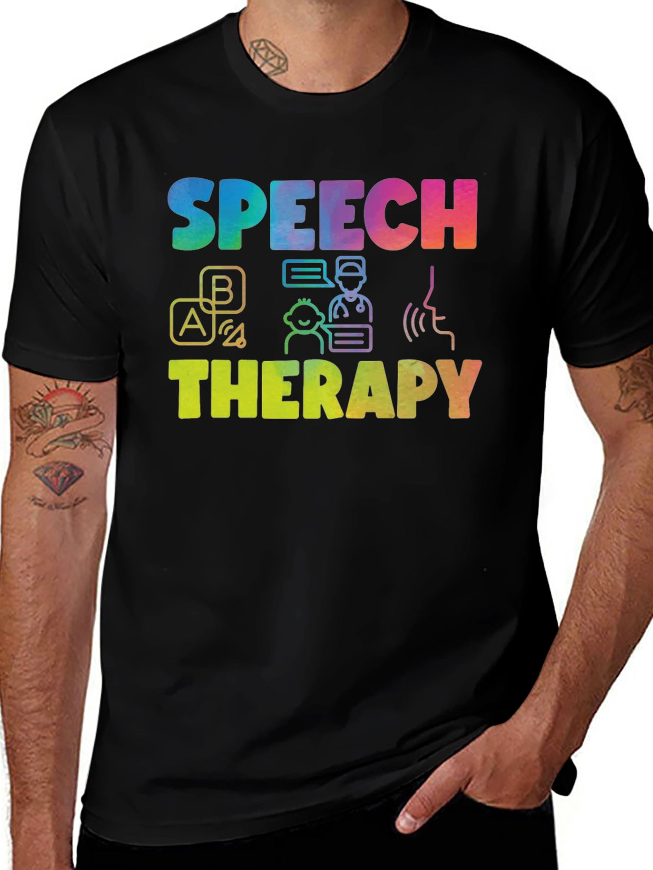 Speech Therapy Rainbow T-Shirt