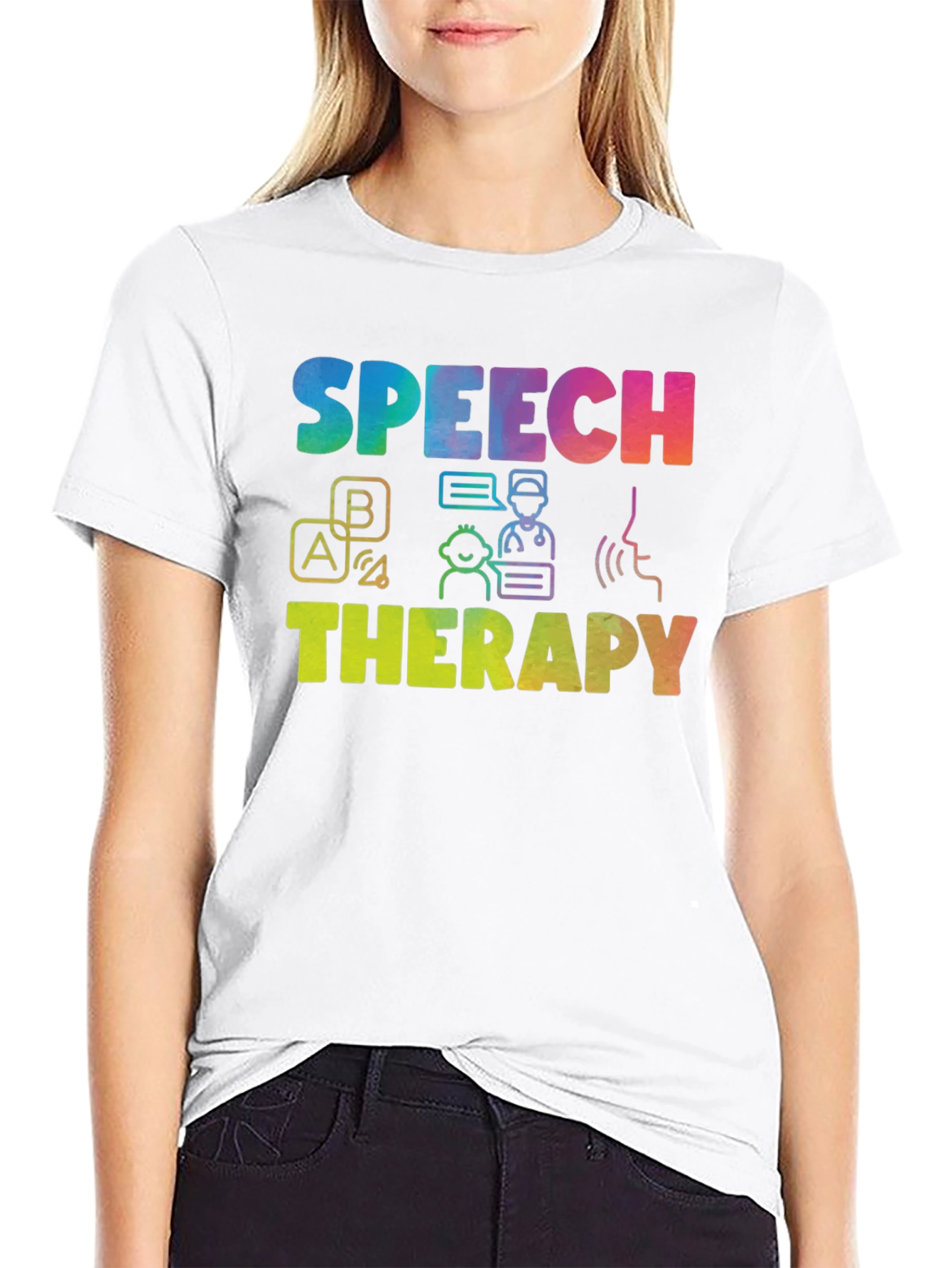 Speech Therapy Rainbow T-Shirt