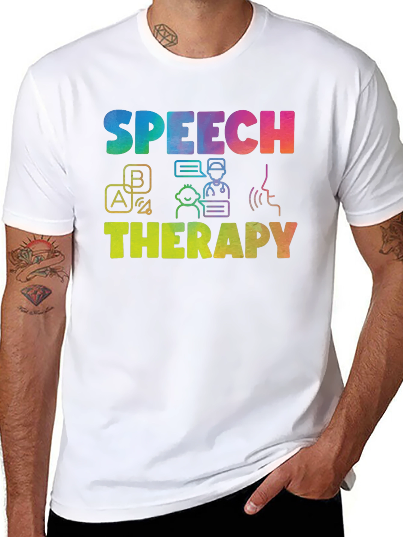 Speech Therapy Rainbow T-Shirt