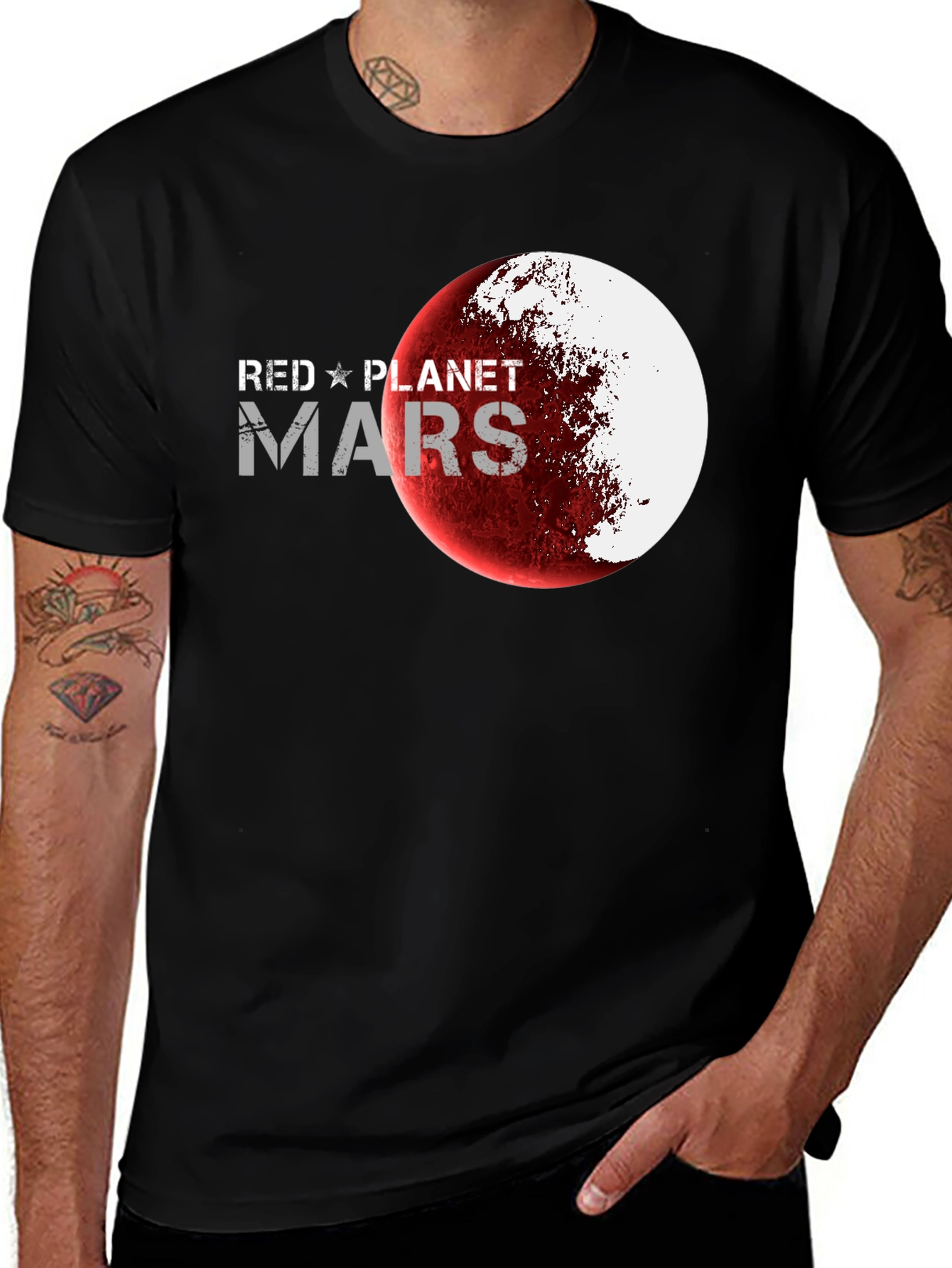 Red Planet Mars Graphic T-Shirt
