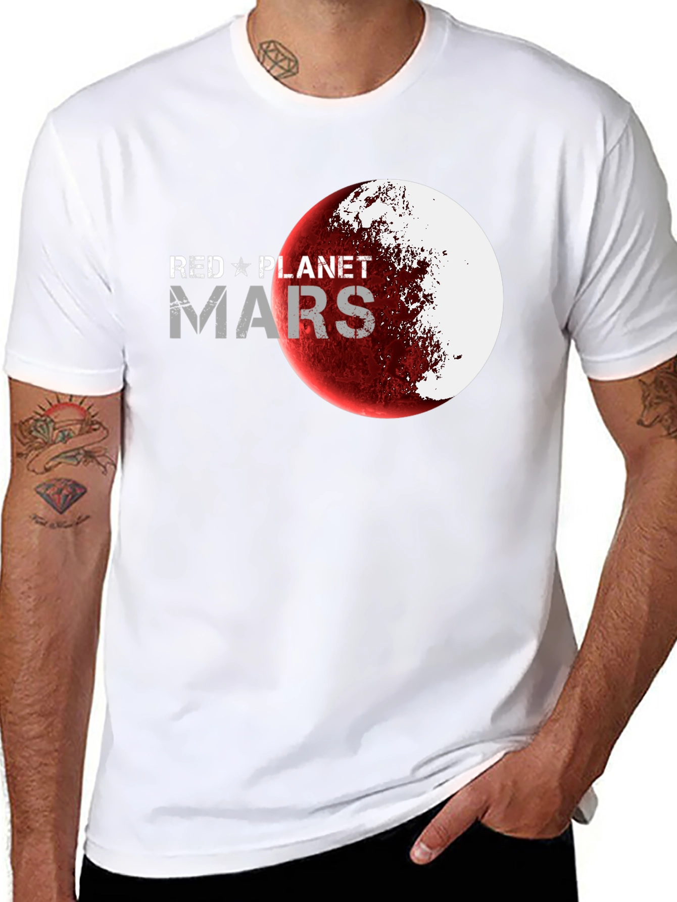 Red Planet Mars Graphic T-Shirt