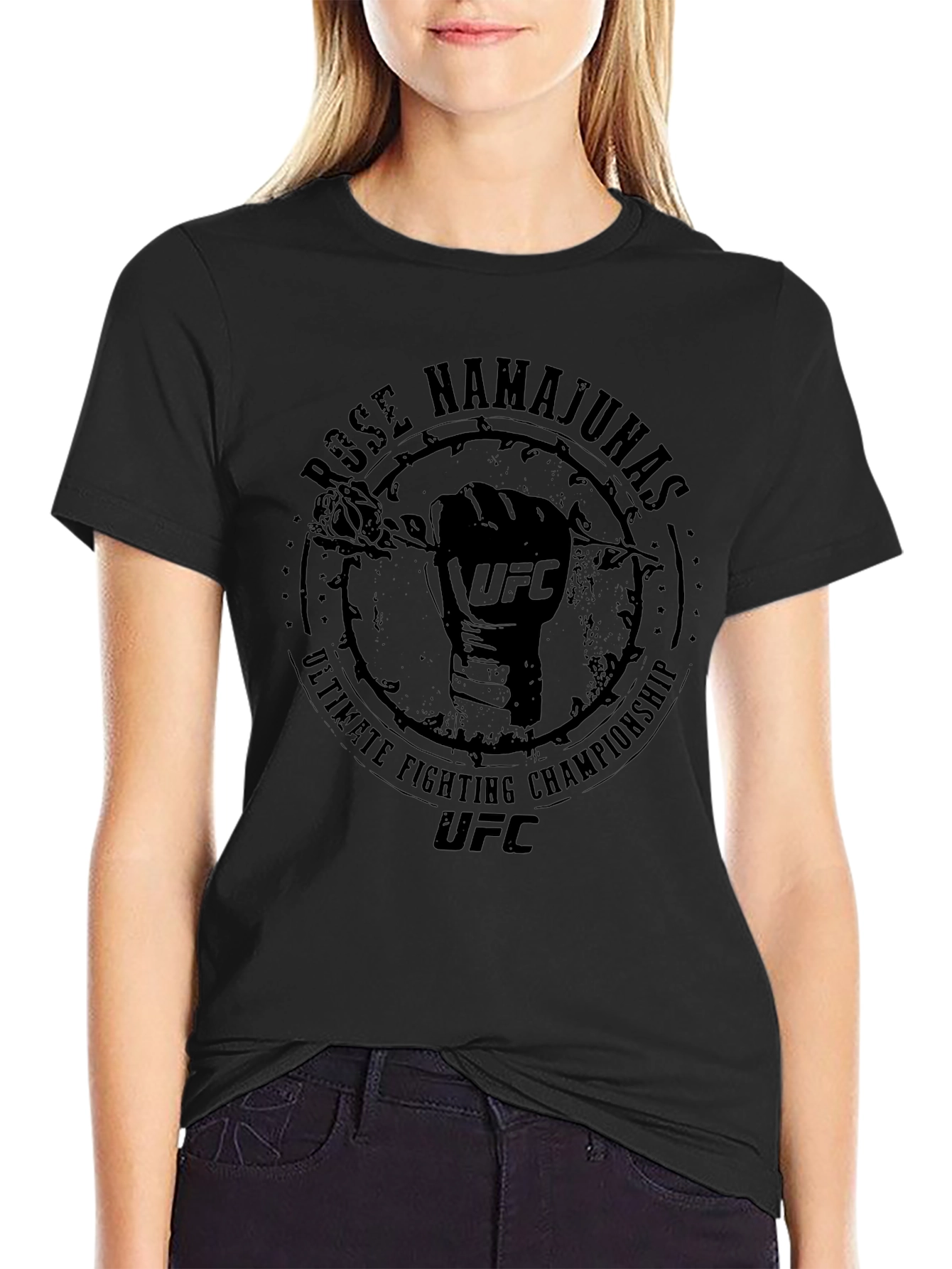 Rose Namajunas UFC Black T-Shirt