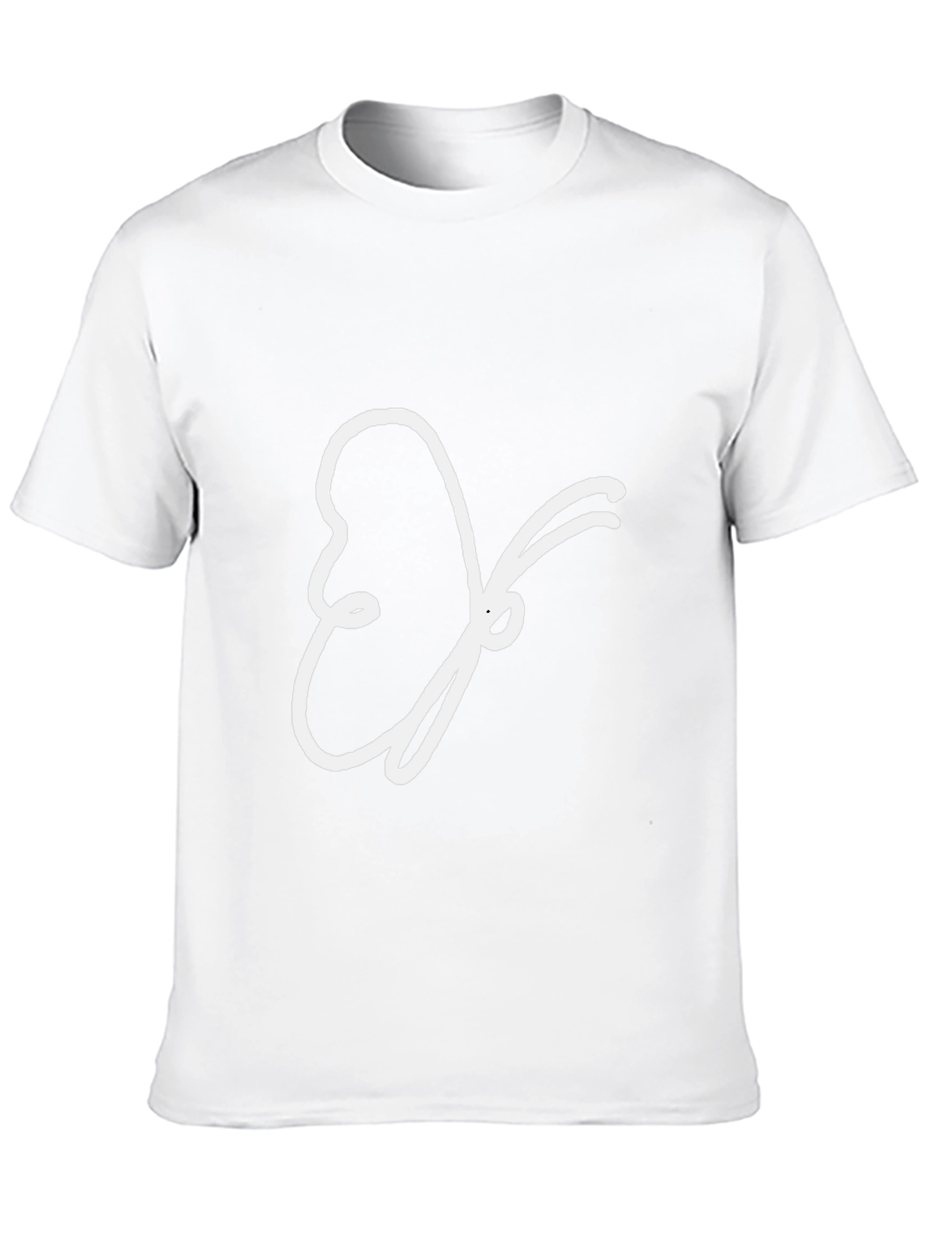 Abstract Butterfly Graphic Tee - Black