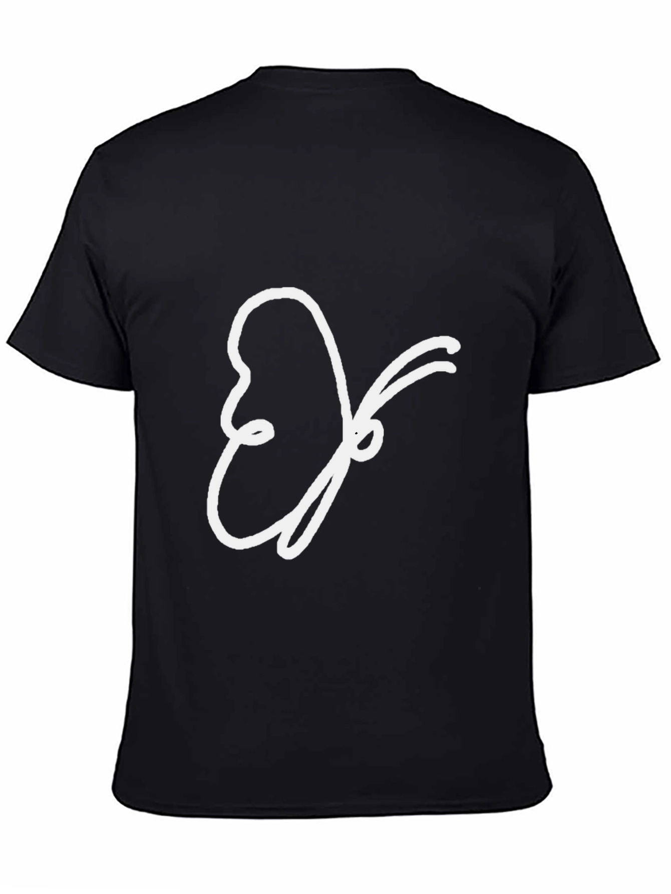 Abstract Butterfly Graphic Tee - Black