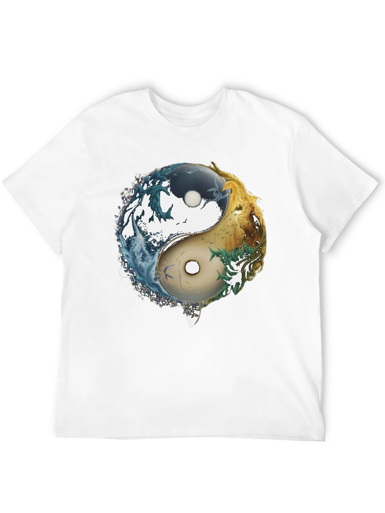 Yin Yang Elements Graphic T-Shirt - Balance & Harmony