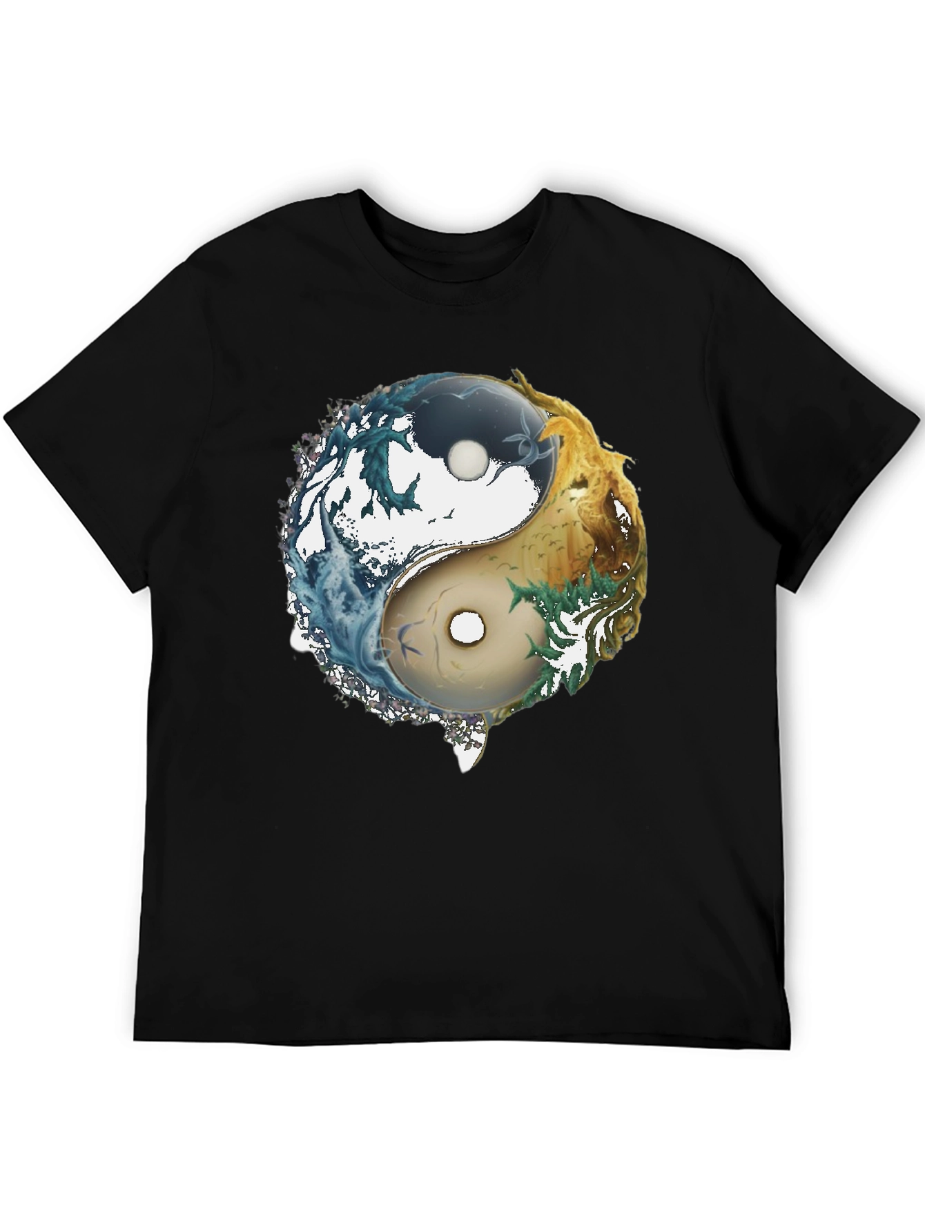 Yin Yang Elements Graphic T-Shirt - Balance & Harmony