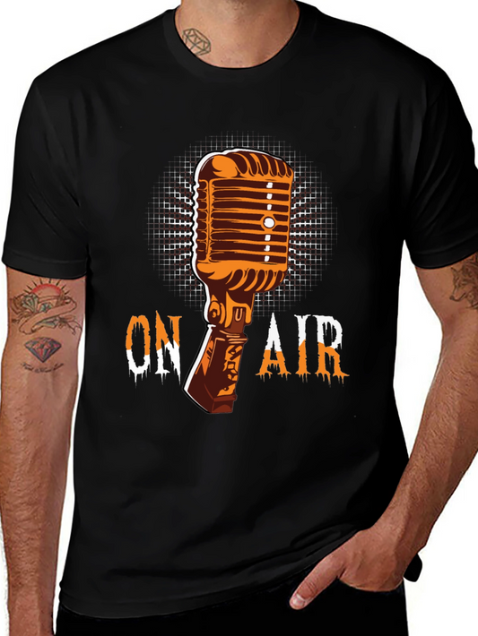 Vintage Microphone T-Shirt - On Air Broadcast Tee