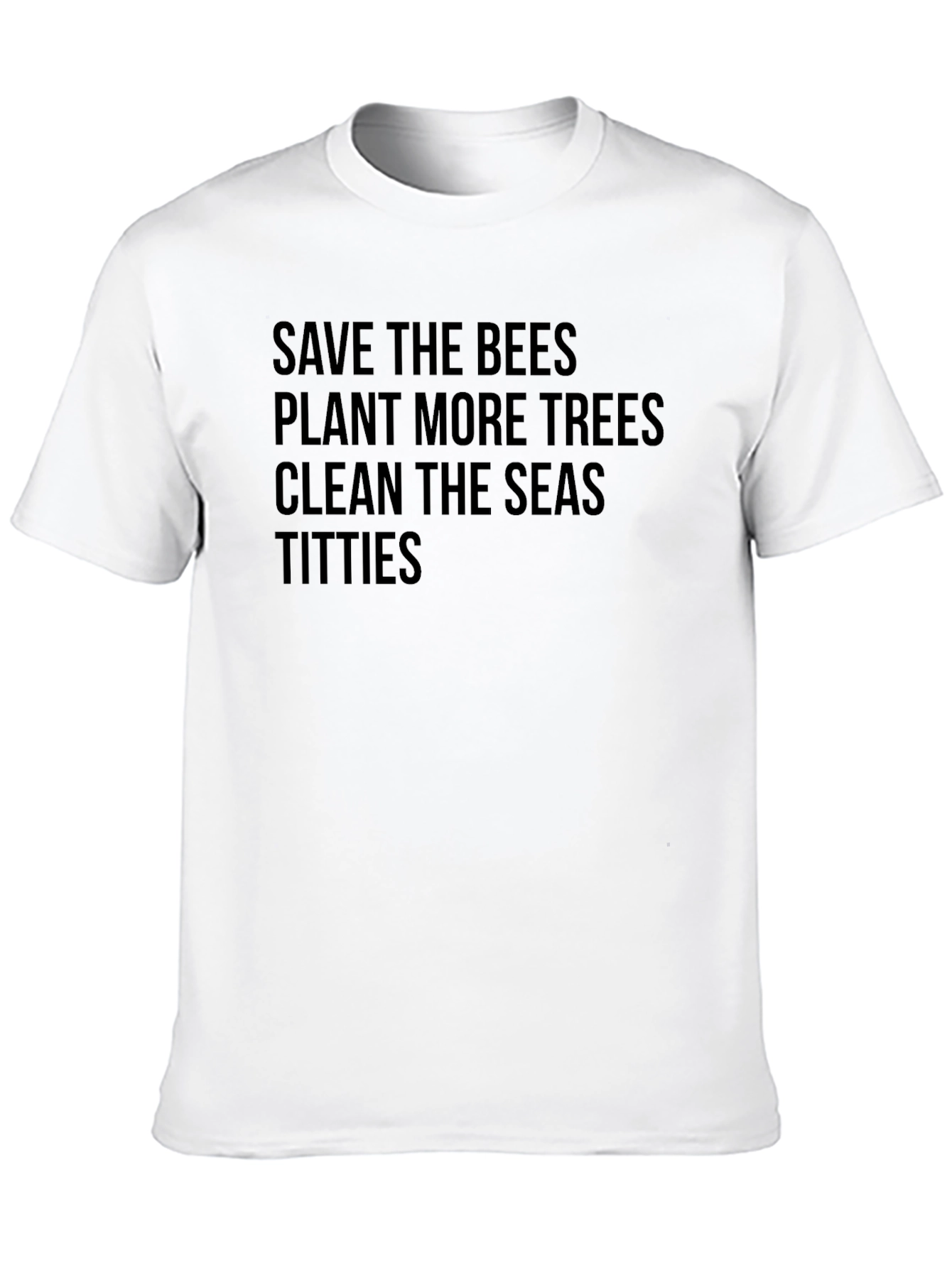 Save Bees Plant Trees Funny Graphic T-Shirt