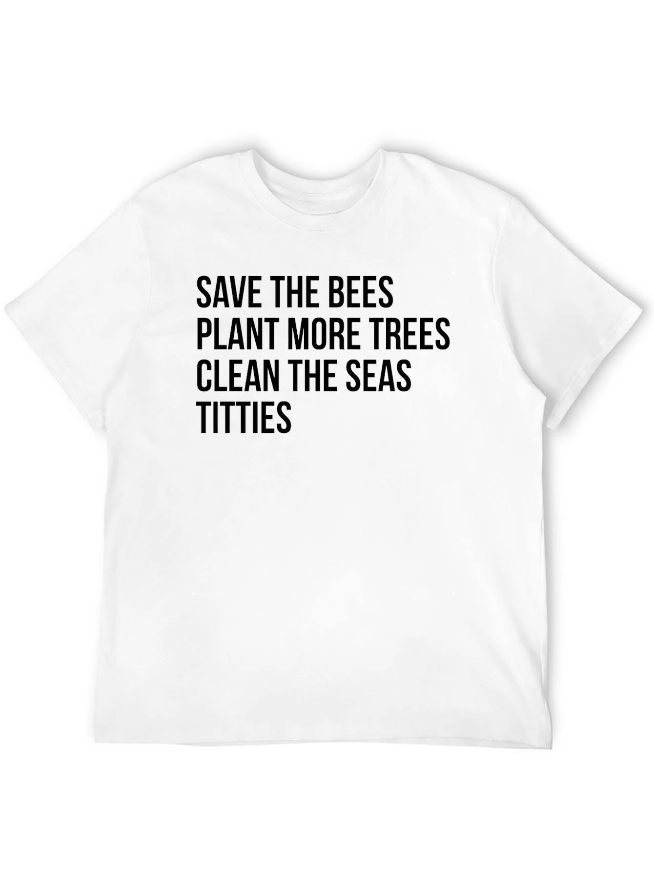 Save Bees Plant Trees Funny Graphic T-Shirt