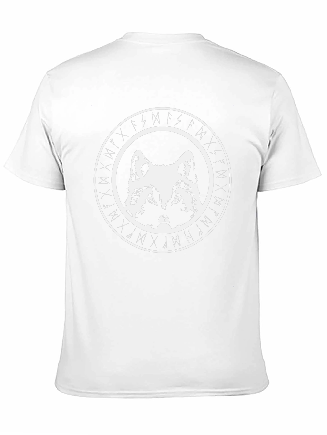 Viking Wolf Rune Circle Graphic T-Shirt