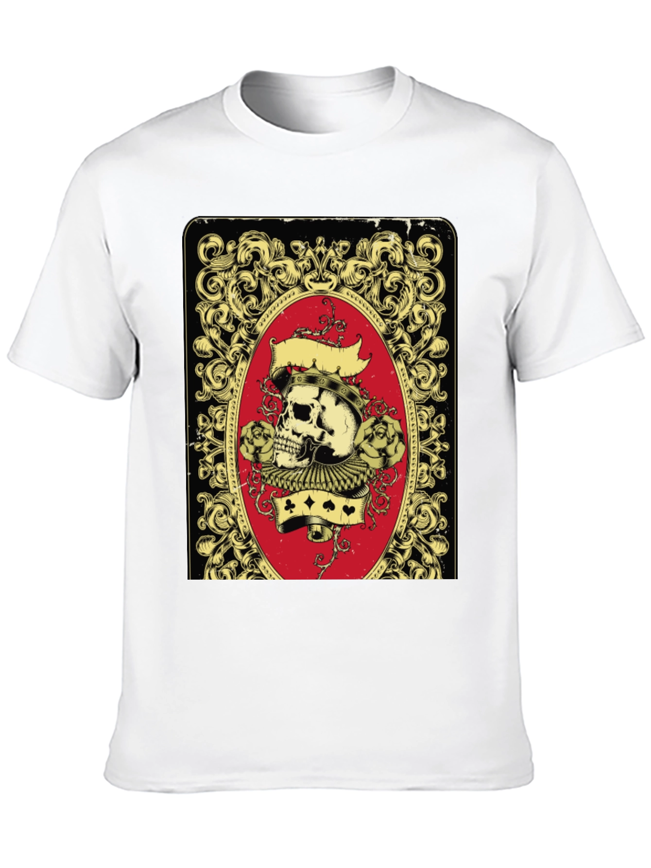 Skull Playing Card Graphic T-Shirt