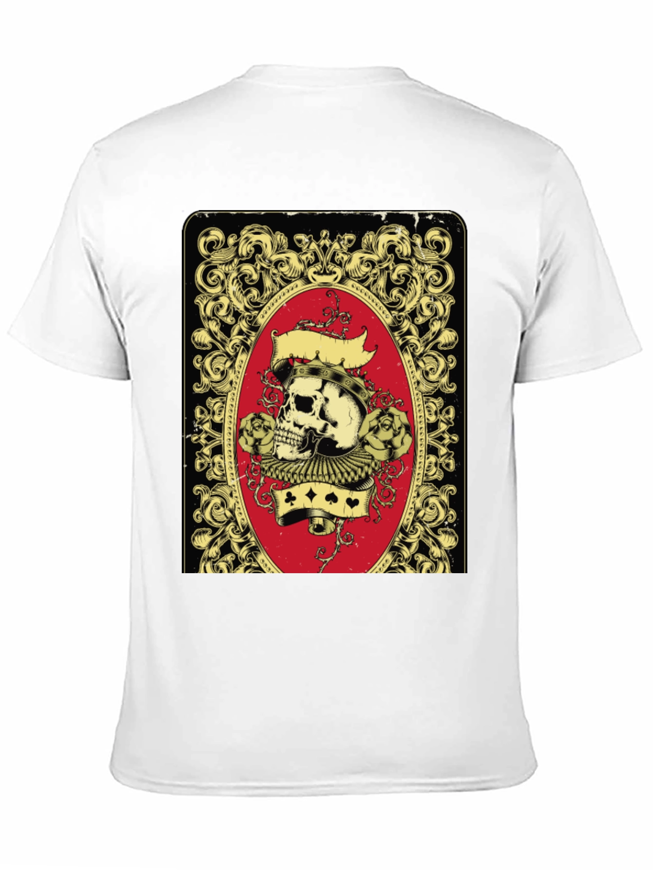Skull Playing Card Graphic T-Shirt