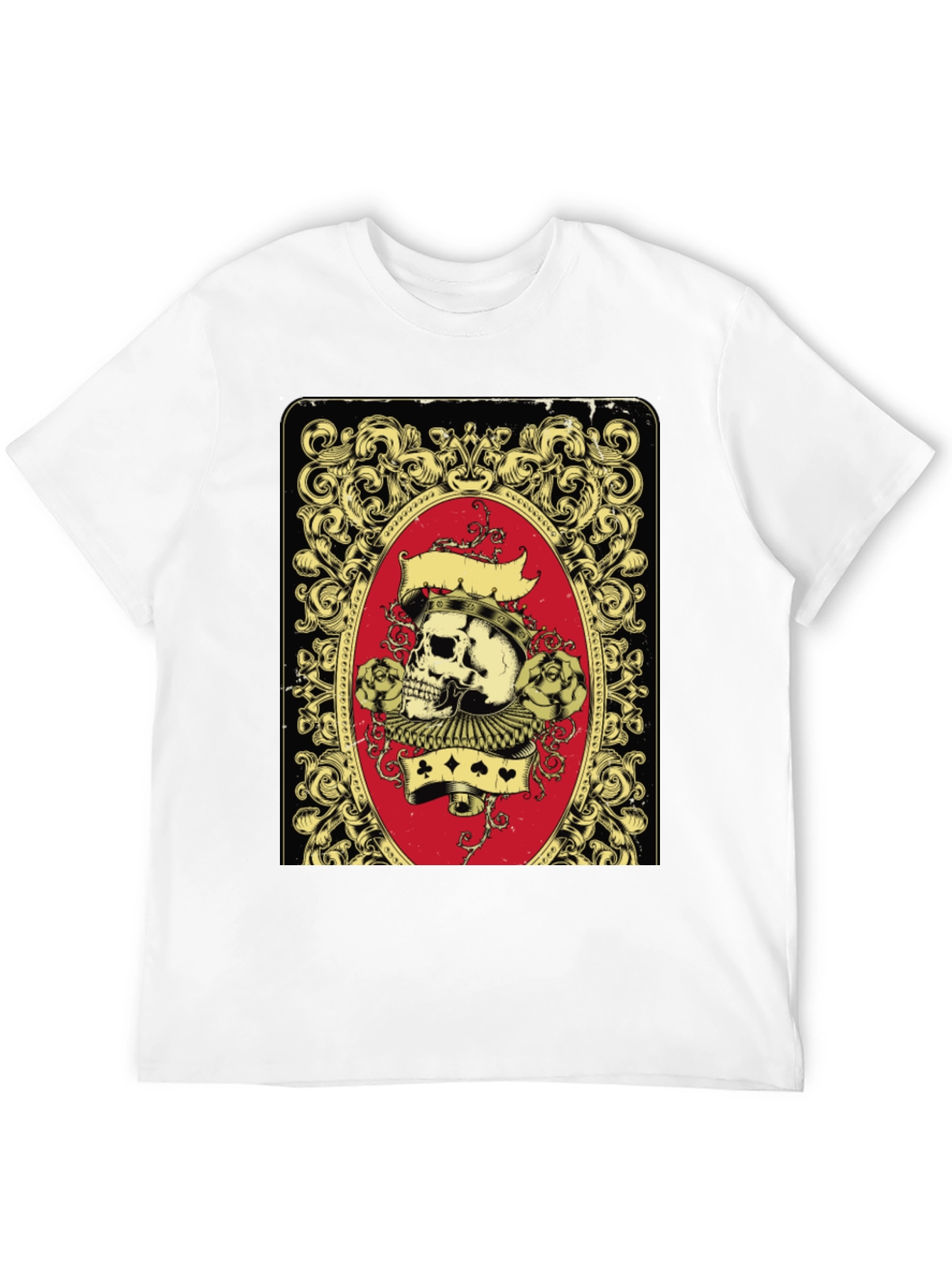 Skull Playing Card Graphic T-Shirt