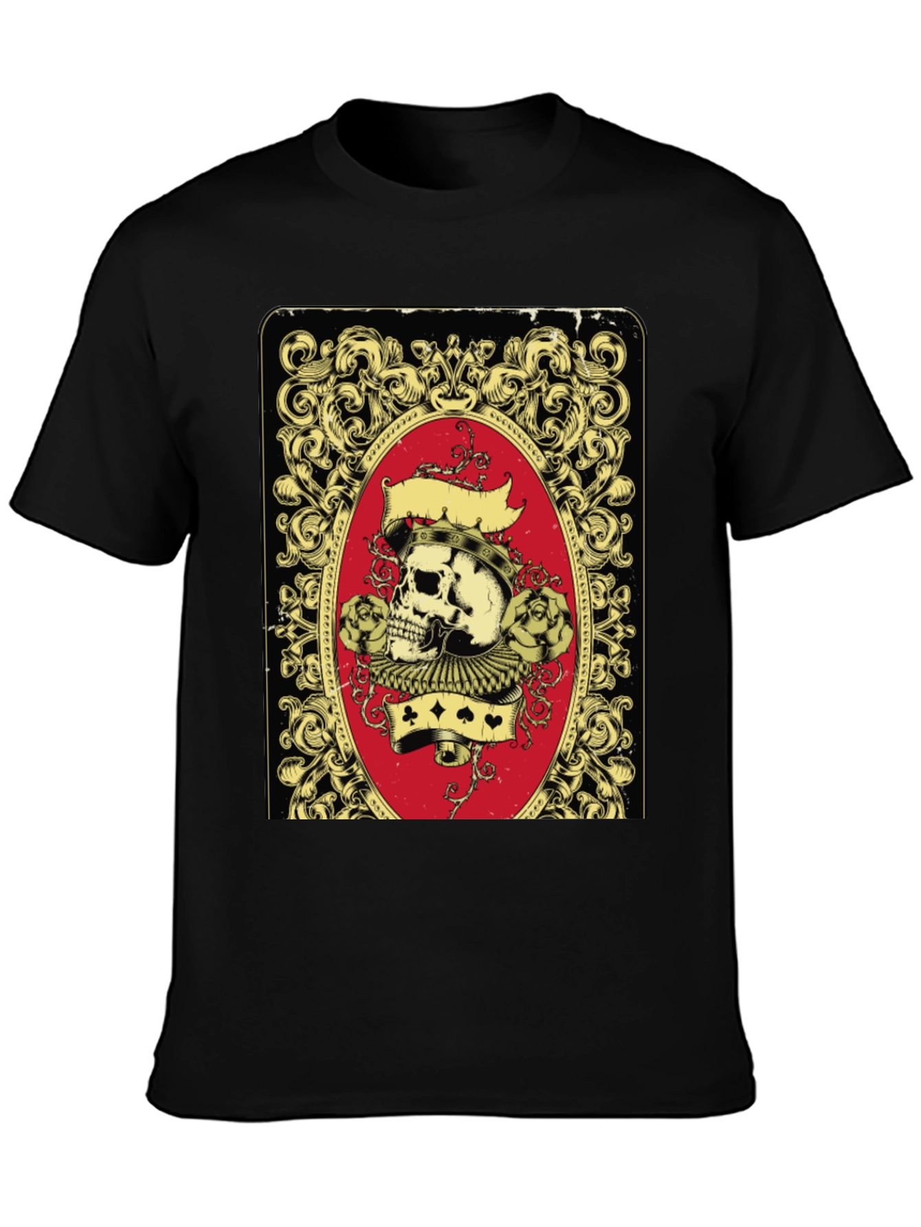Skull Playing Card Graphic T-Shirt
