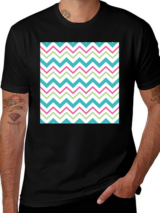 Trendy Chevron Pattern T-Shirt - Comfortable Casual Wear