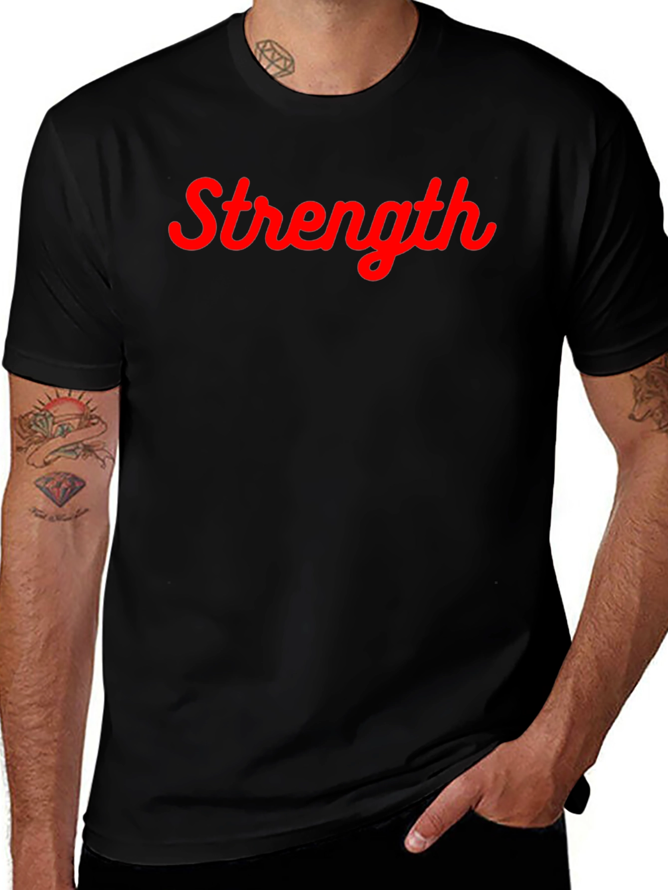 Strength Graphic Tee - Mens Black T-Shirt