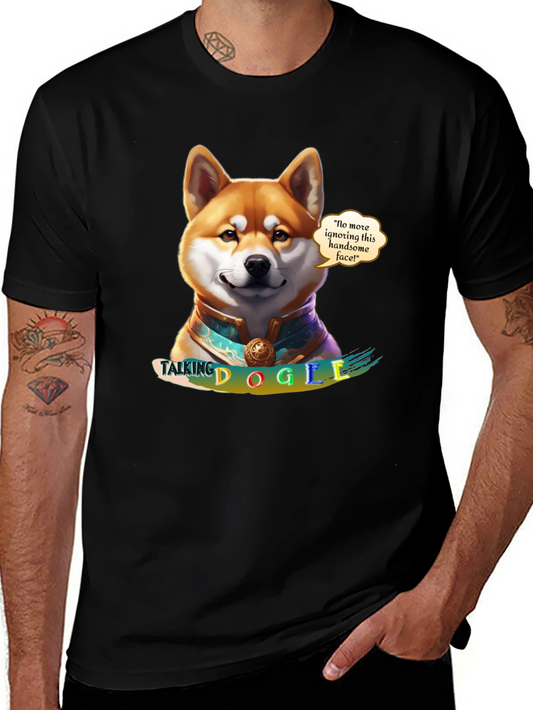 Talking Dogie Graphic Tee - Shiba Inu Design