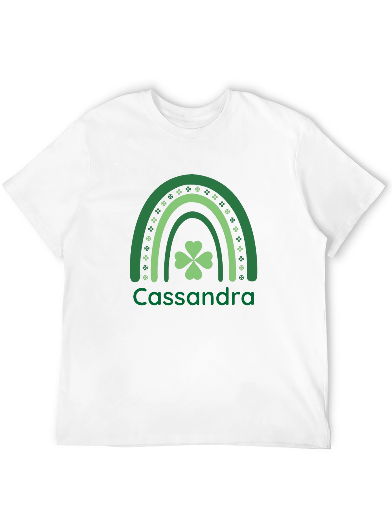 St. Patricks Day Cassandra Rainbow Clover T-Shirt