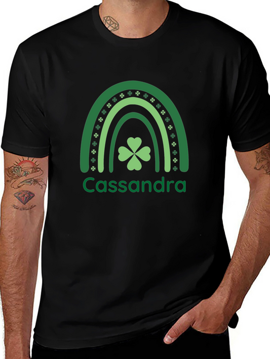 St. Patricks Day Cassandra Rainbow Clover T-Shirt