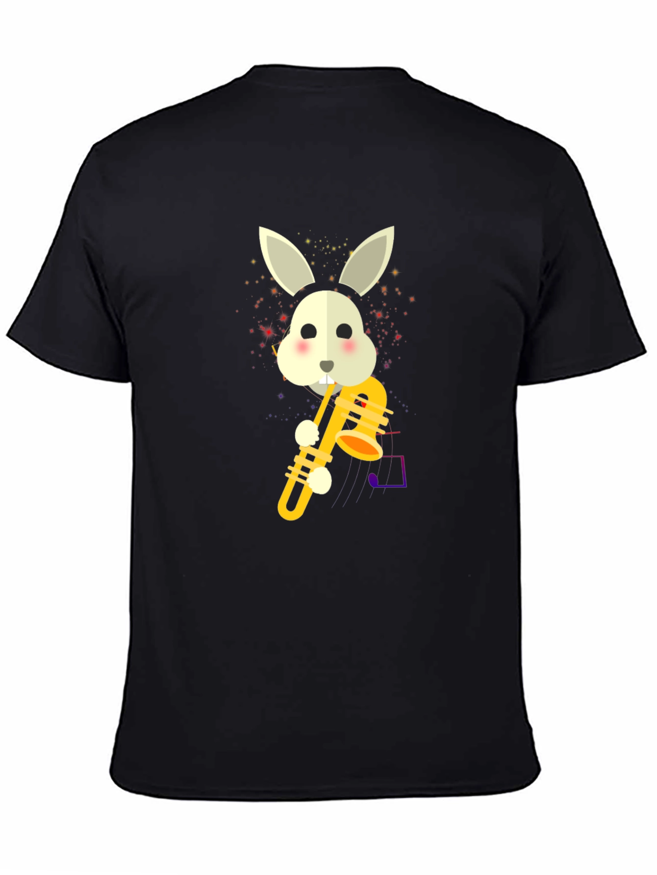 Rabbit Saxophone Graphic Tee - Cute Music Lover Shirt