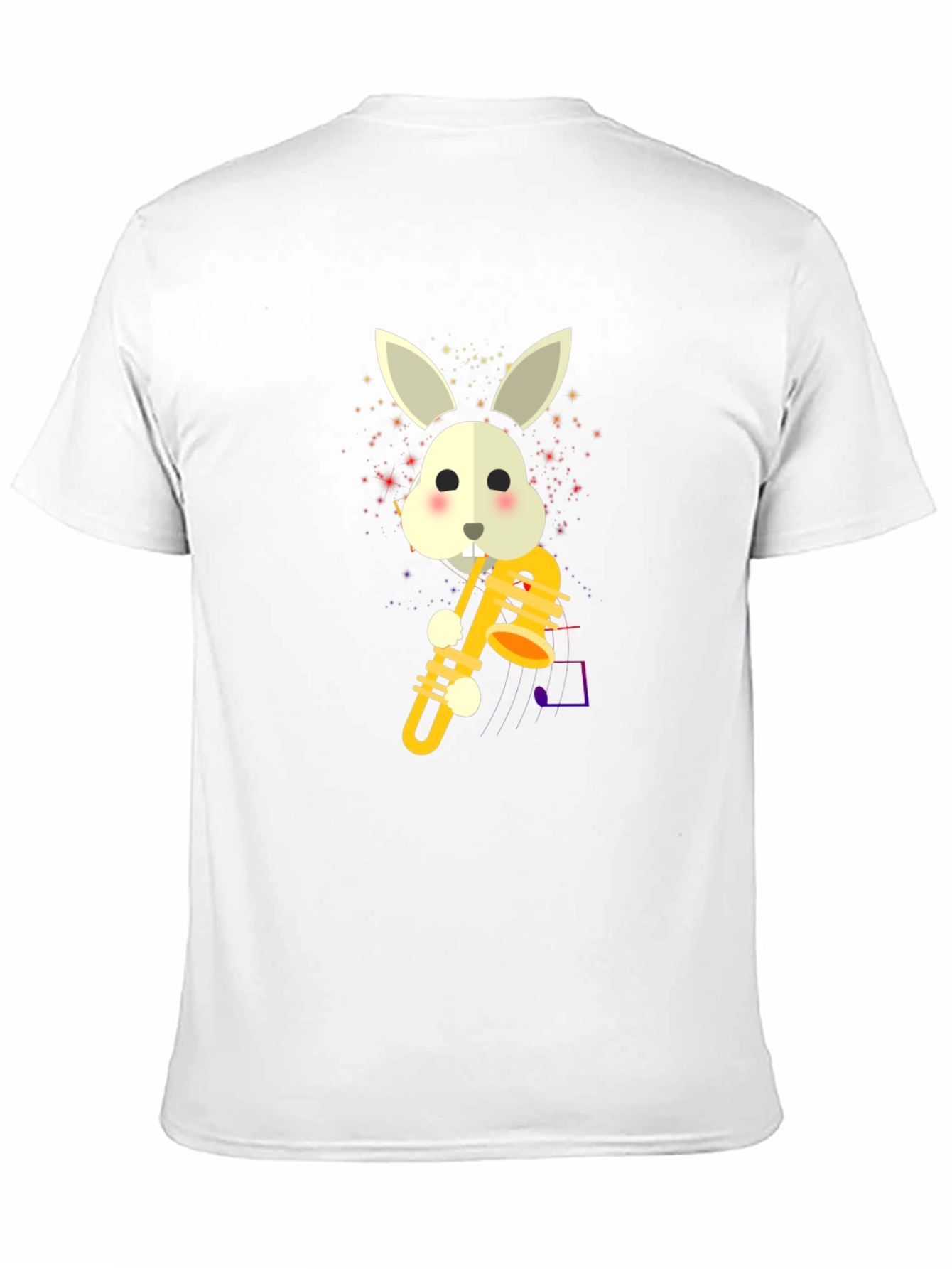 Rabbit Saxophone Graphic Tee - Cute Music Lover Shirt