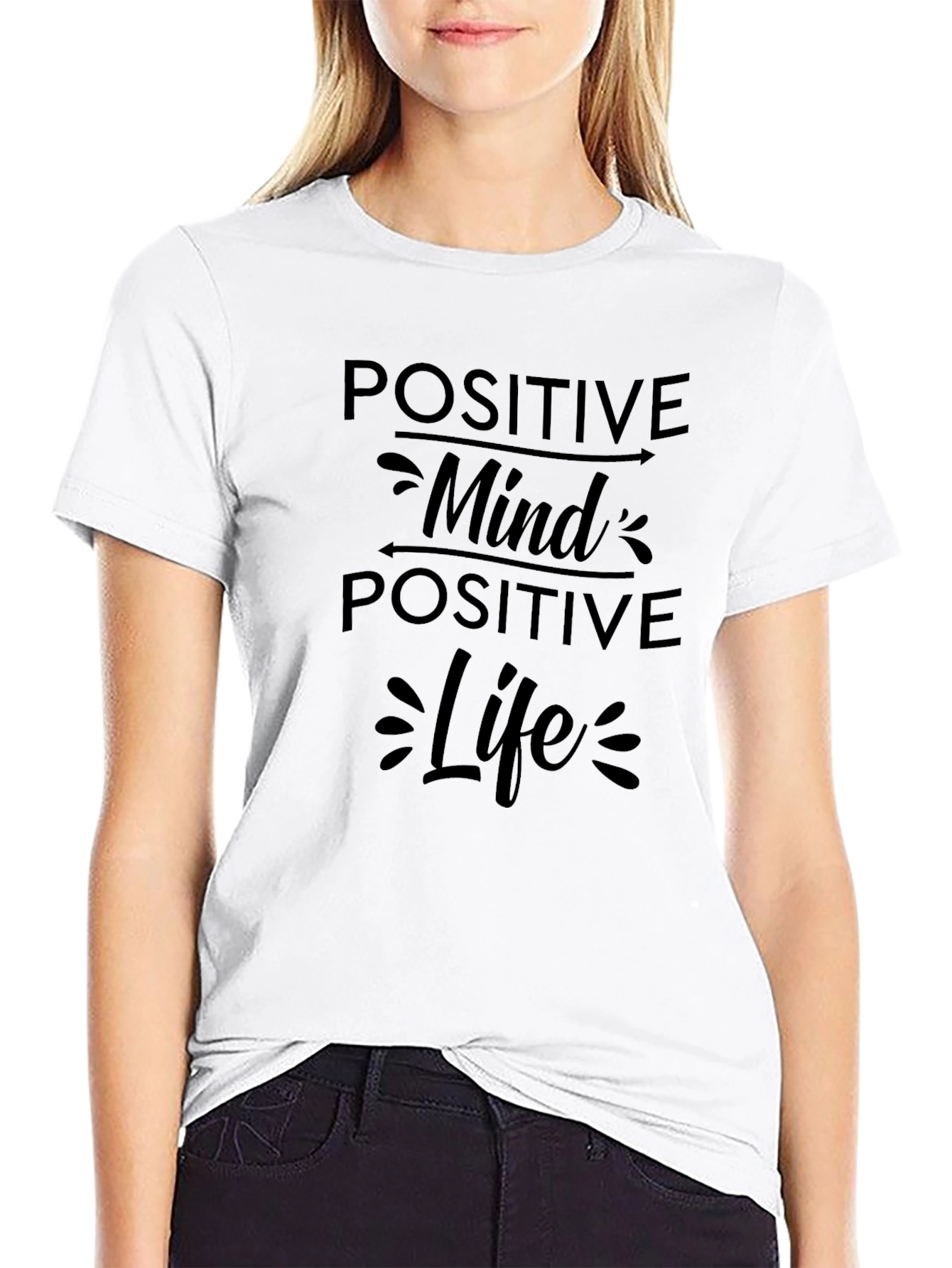 Positive Mind Positive Life Black T-Shirt