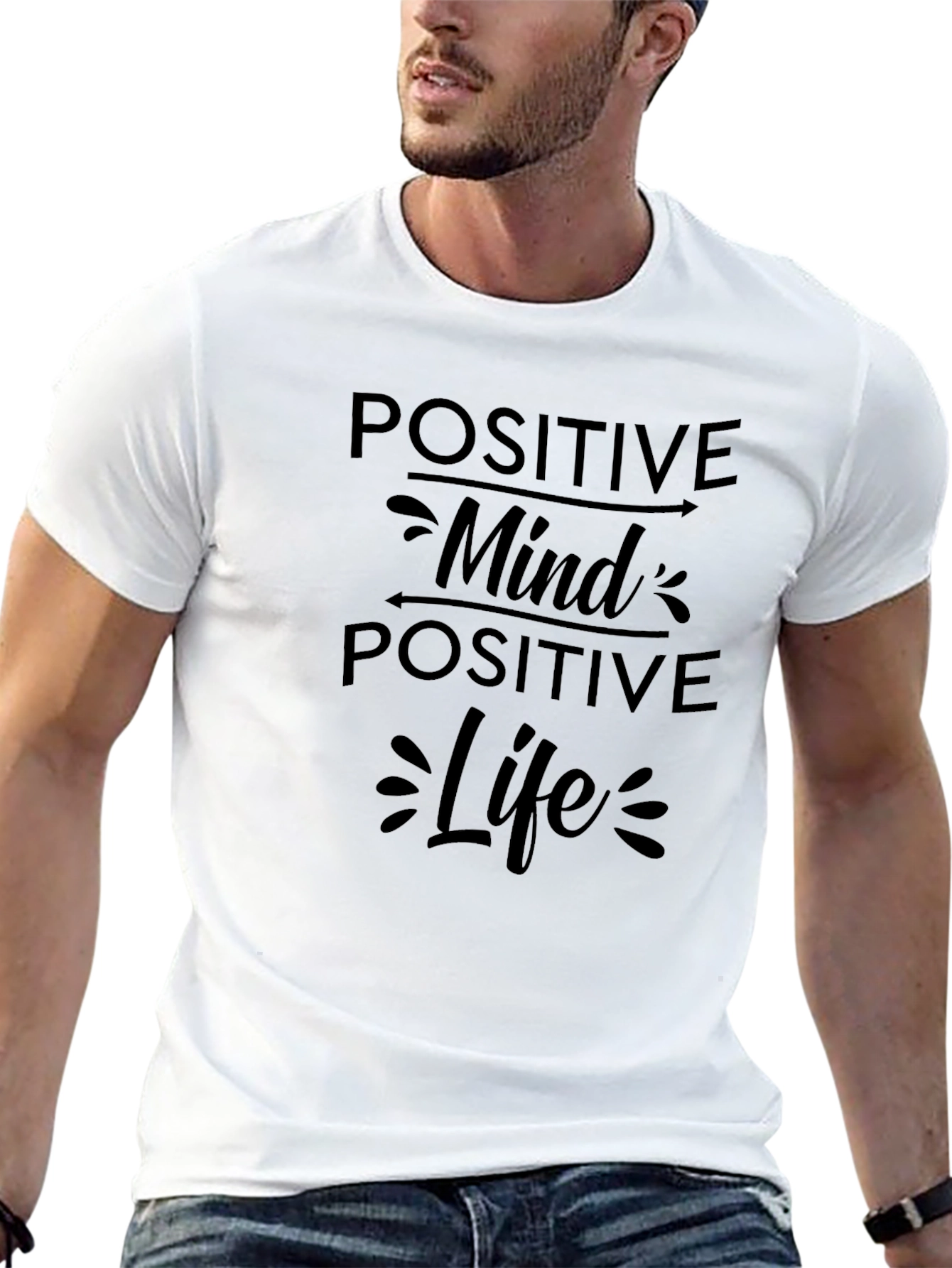 Positive Mind Positive Life Black T-Shirt