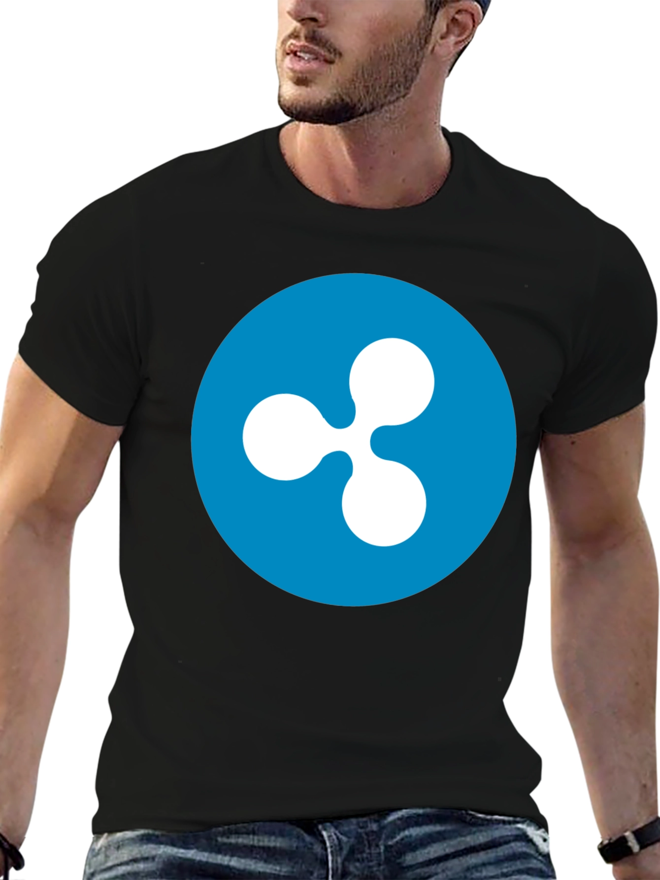 Ripple Crypto Logo T-Shirt - Black