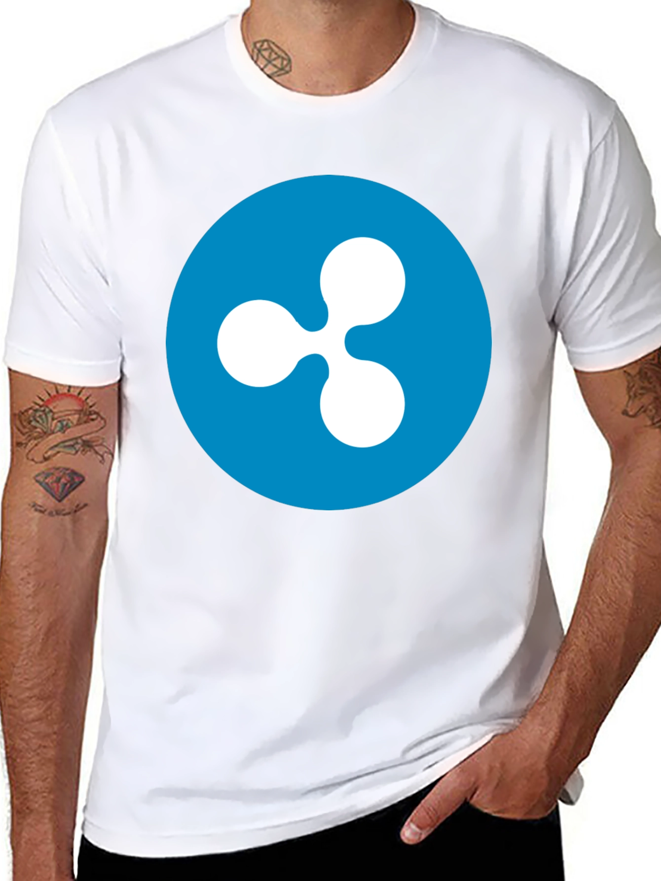 Ripple Crypto Logo T-Shirt - Black
