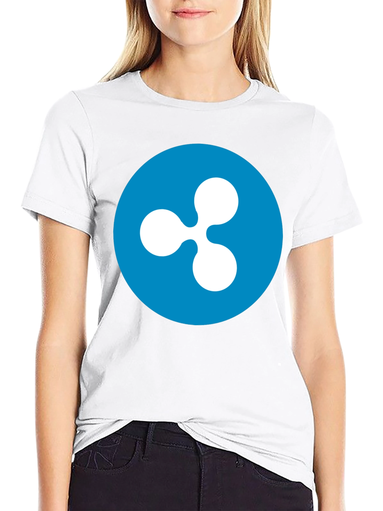 Ripple Crypto Logo T-Shirt - Black